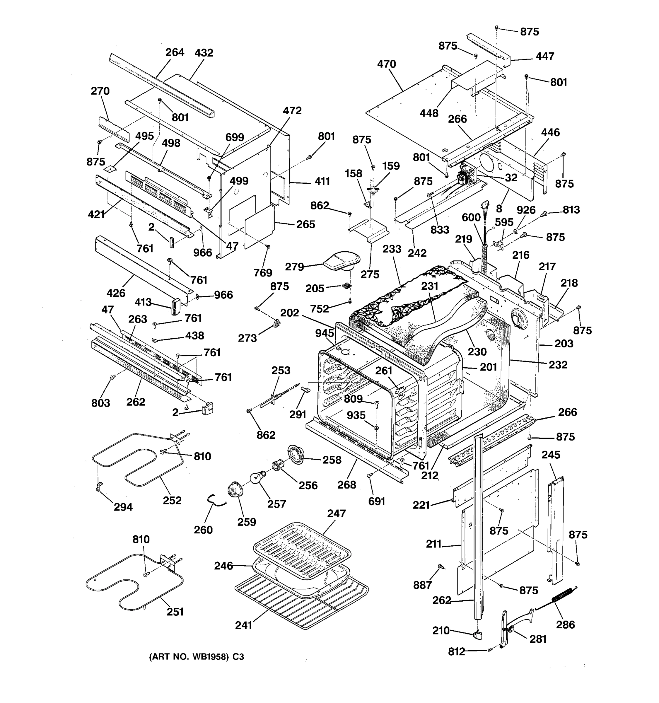 BODY WITH MICROWAVE INCLOSURE