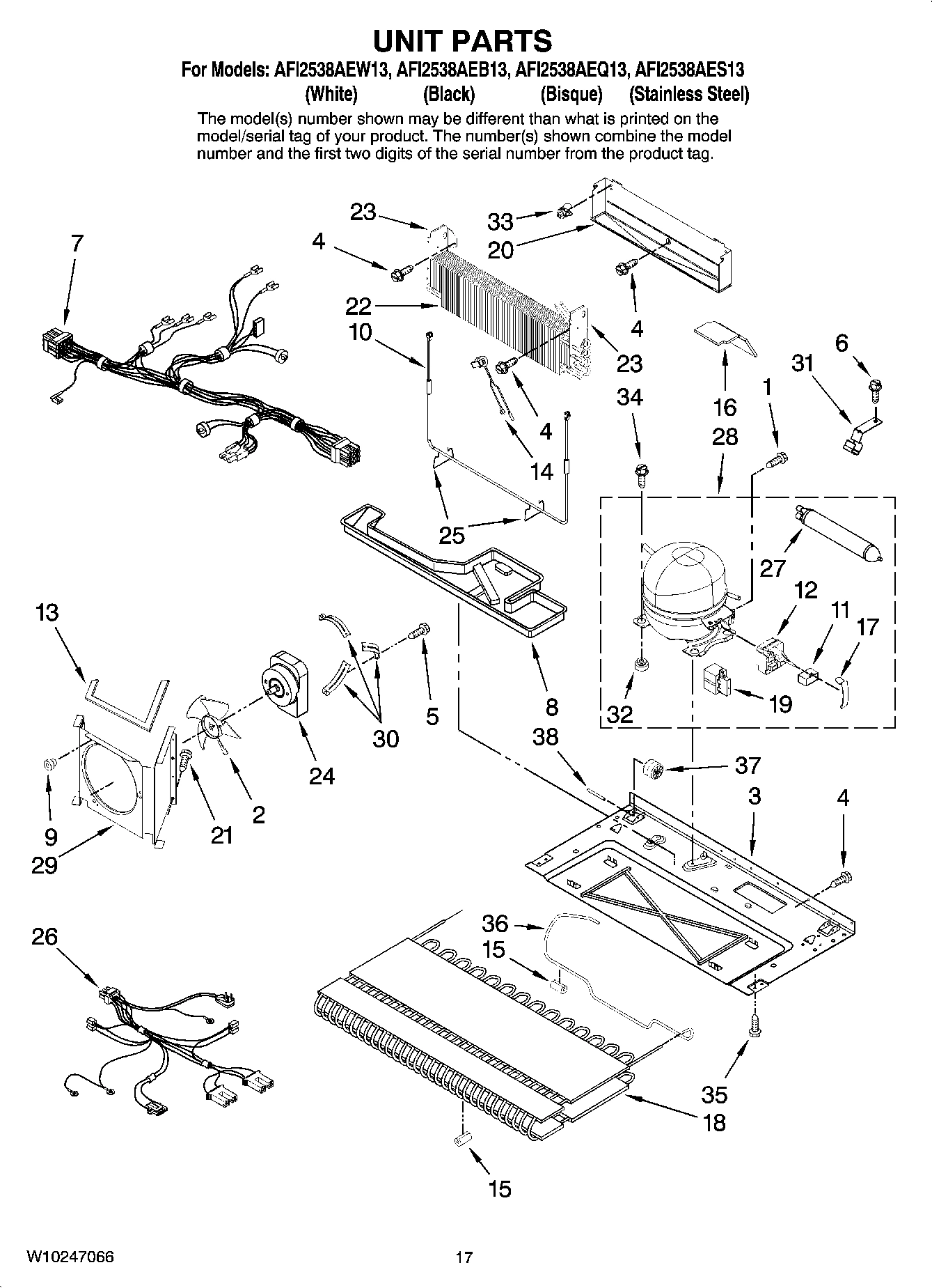 10 - UNIT PARTS, OPTIONAL PARTS (NOT INCLUDED)