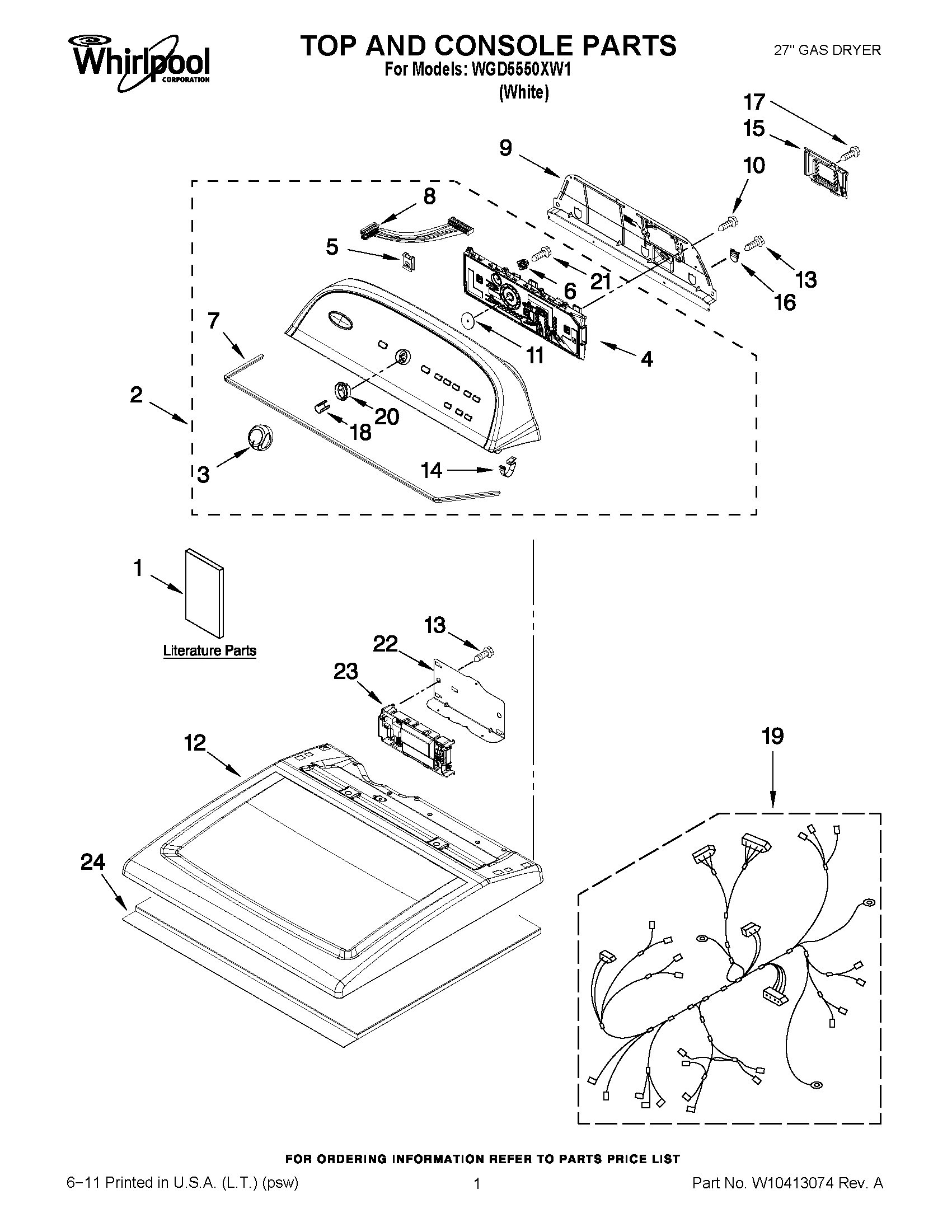 01 - TOP AND CONSOLE PARTS