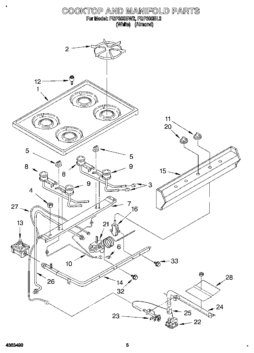 03 - COOKTOP AND MANIFOLD, LIT/OPTIONAL