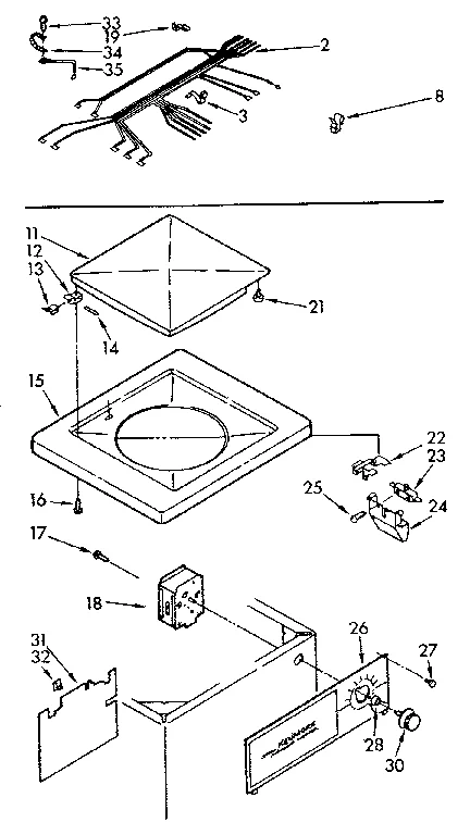 TOP AND CONTROL ASSEMBLY