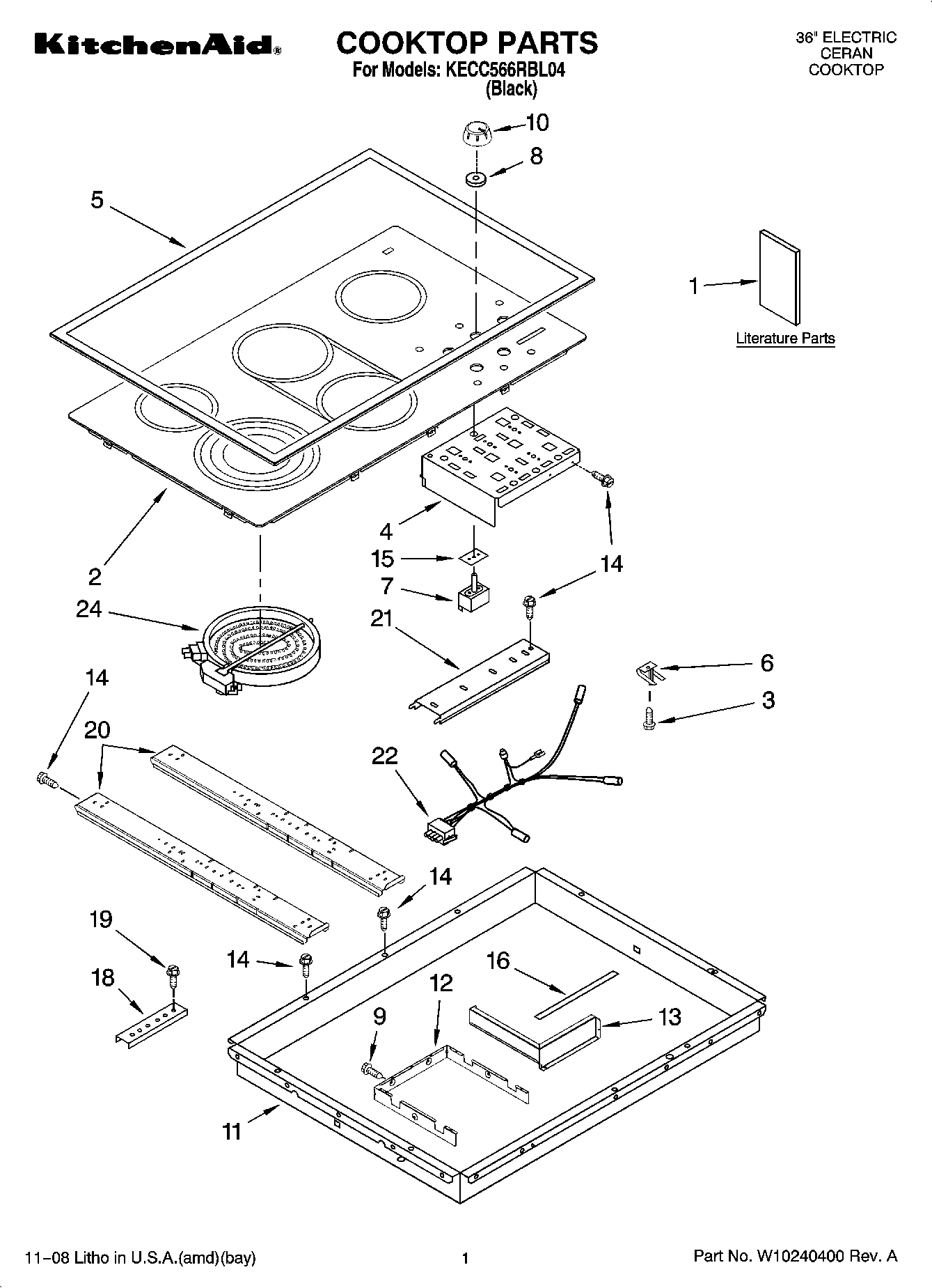 01 - COOKTOP PARTS, OPTIONAL PARTS