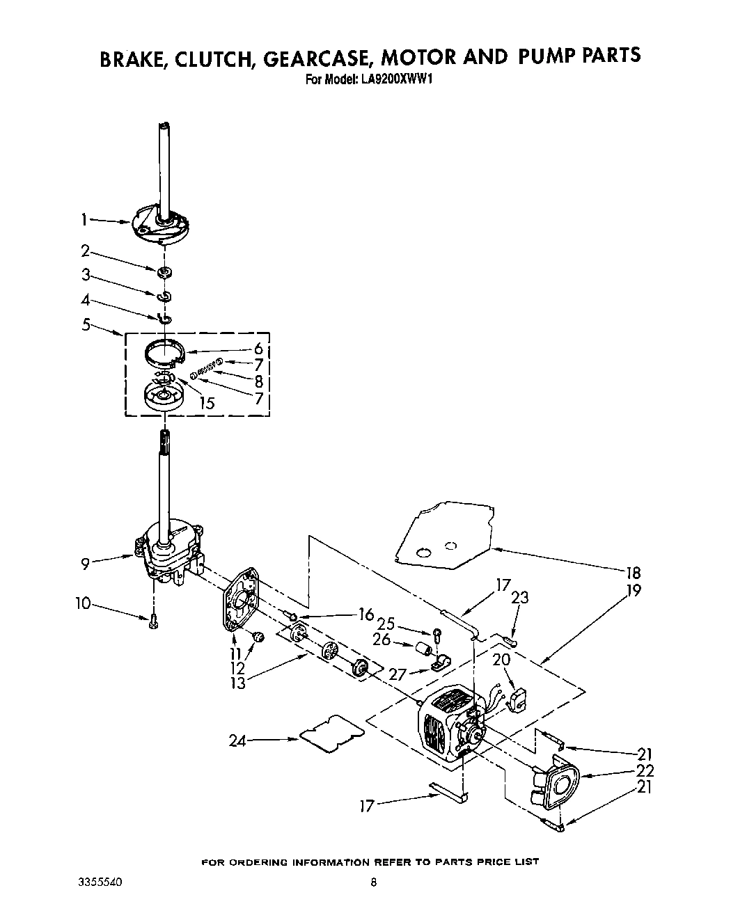 07 - BRAKE, CLUTCH, GEARCASE, MOTOR AND PUMP