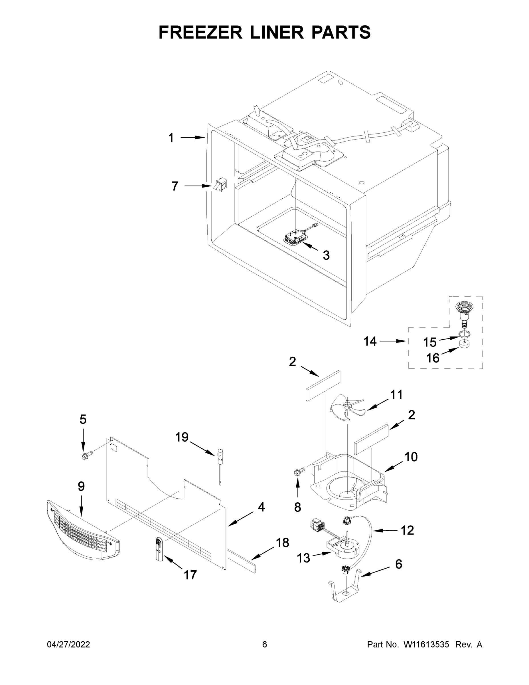 04 - FREEZER LINER PARTS