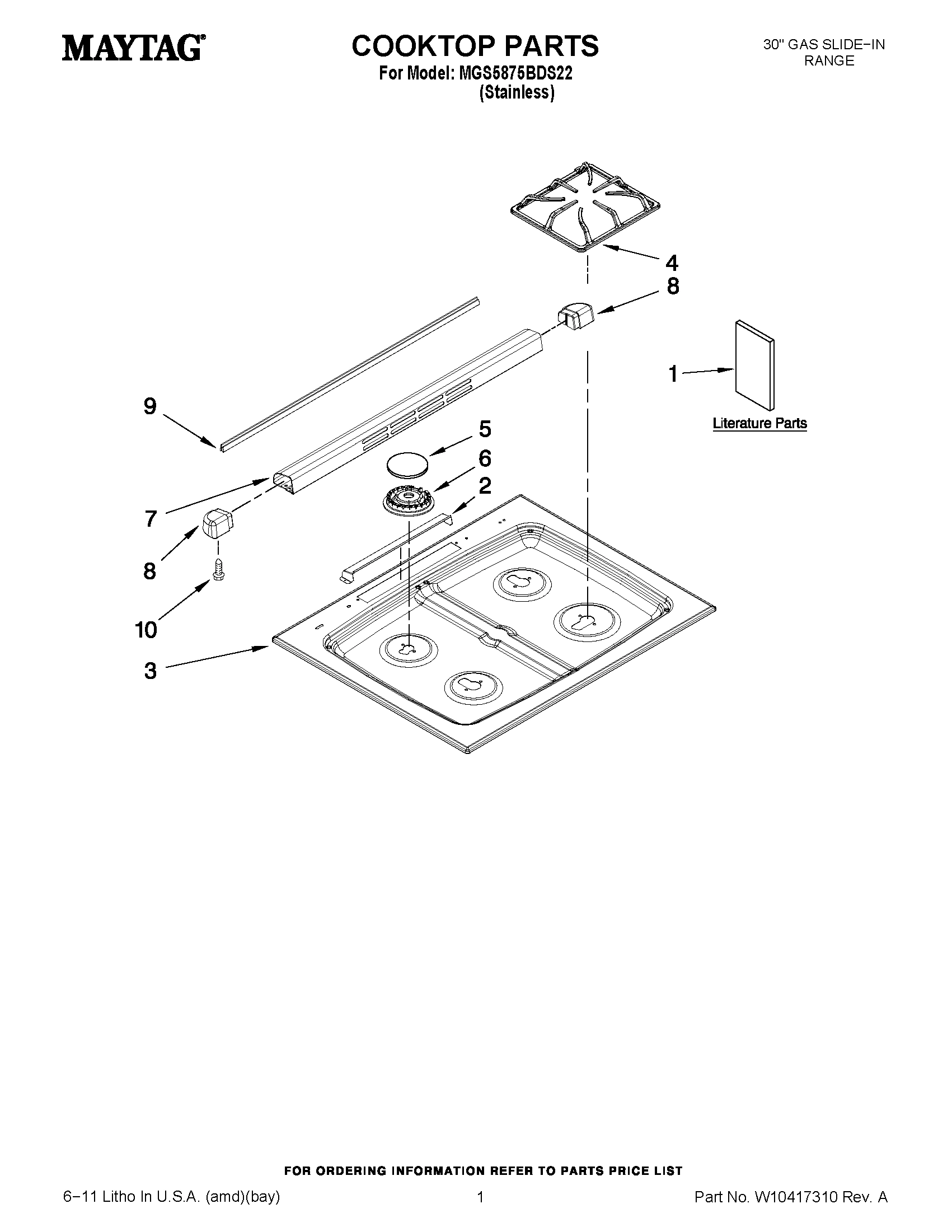 01 - COOKTOP PARTS