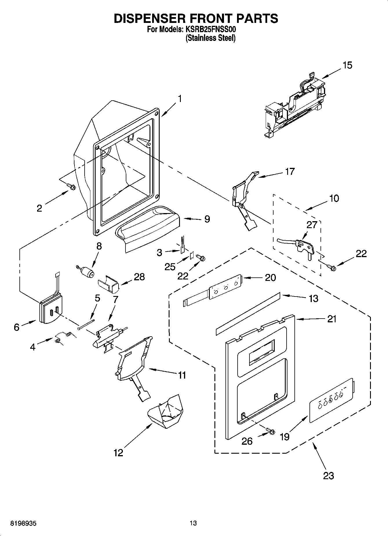 08 - DISPENSER FRONT PARTS