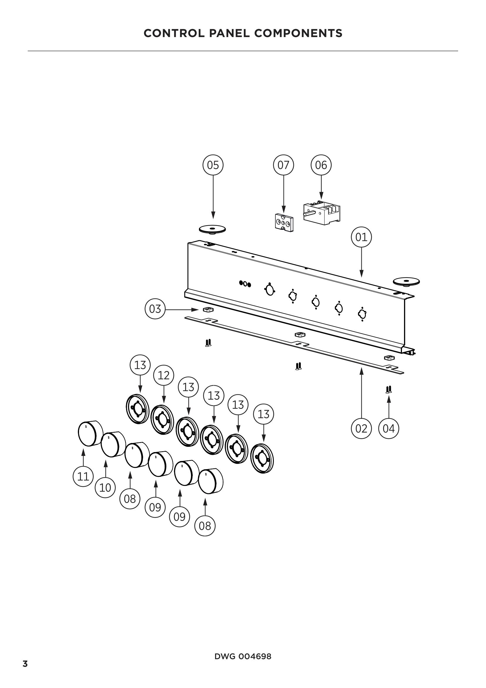 CONTROL PANEL COMPONENTS