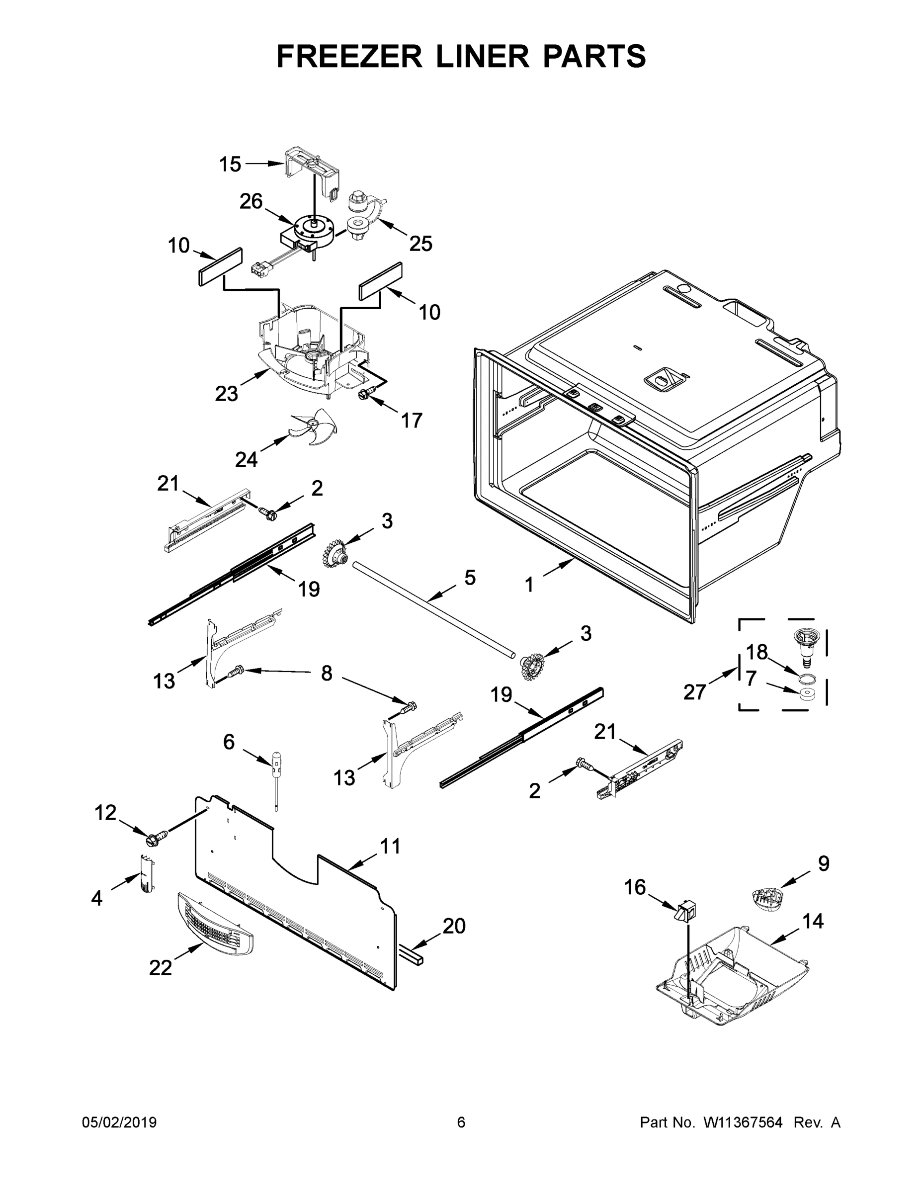 04 - FREEZER LINER PARTS