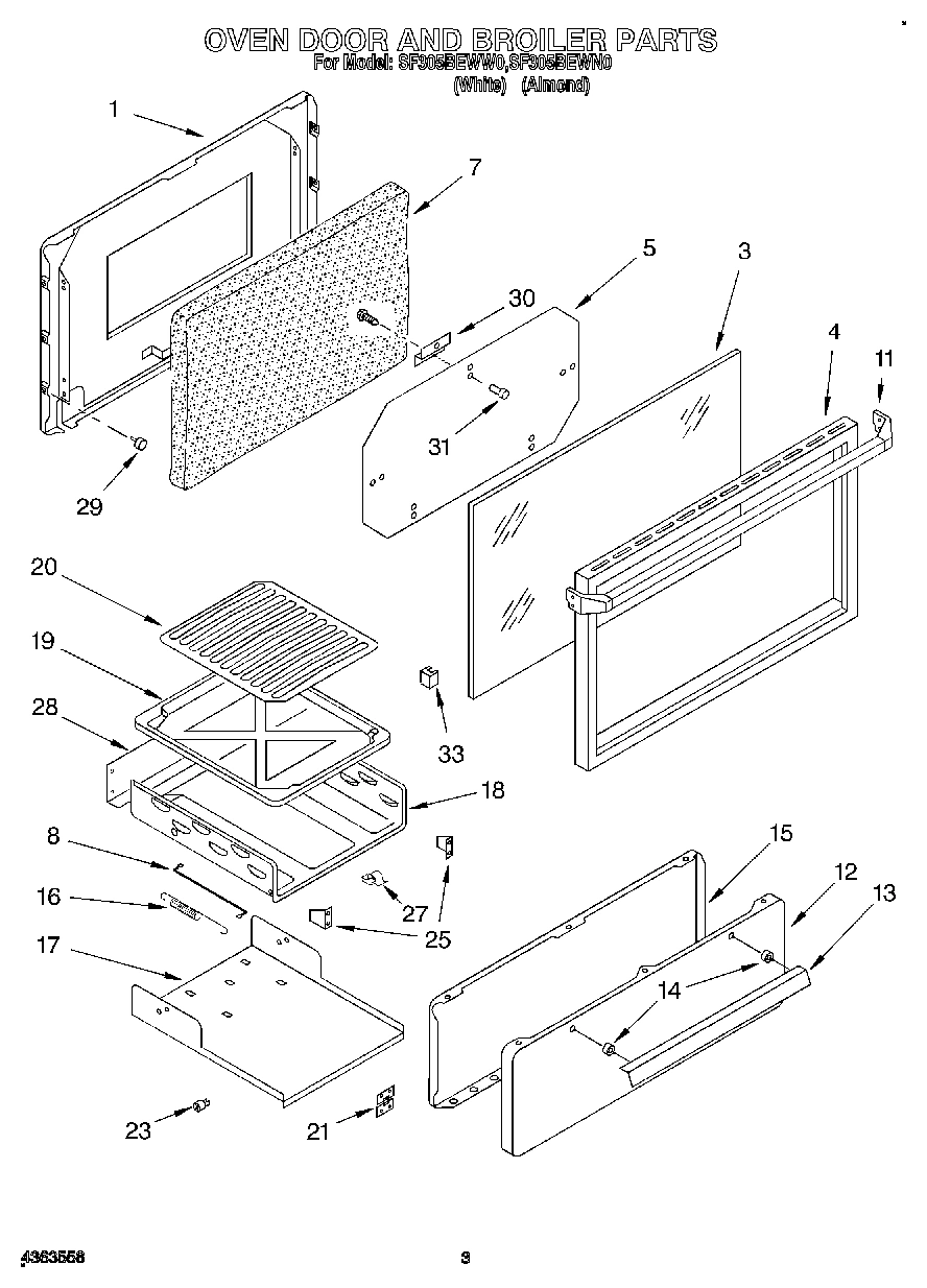 02 - OVEN DOOR AND BROILER