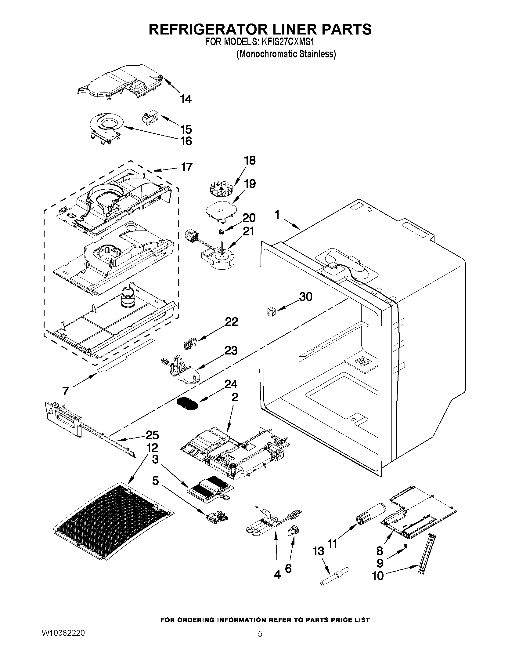 03 - REFRIGERATOR LINER PARTS