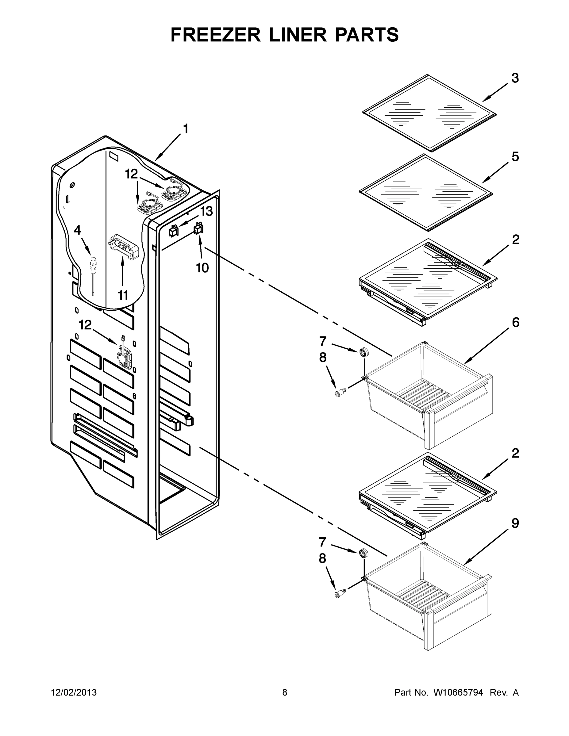 05 - FREEZER LINER PARTS