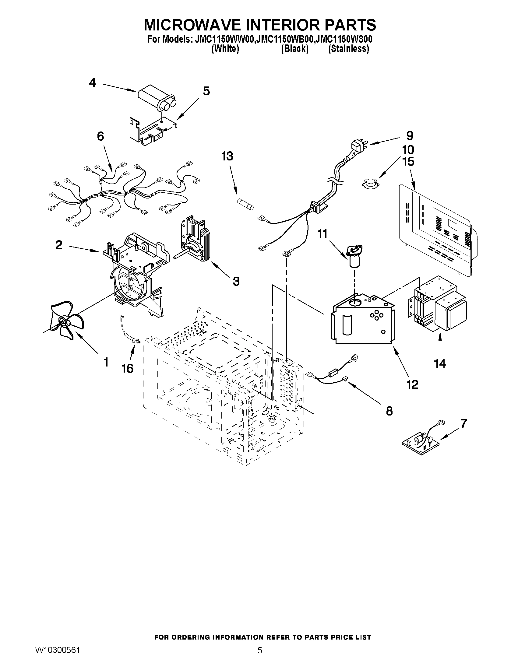 05 - MICROWAVE INTERIOR PARTS