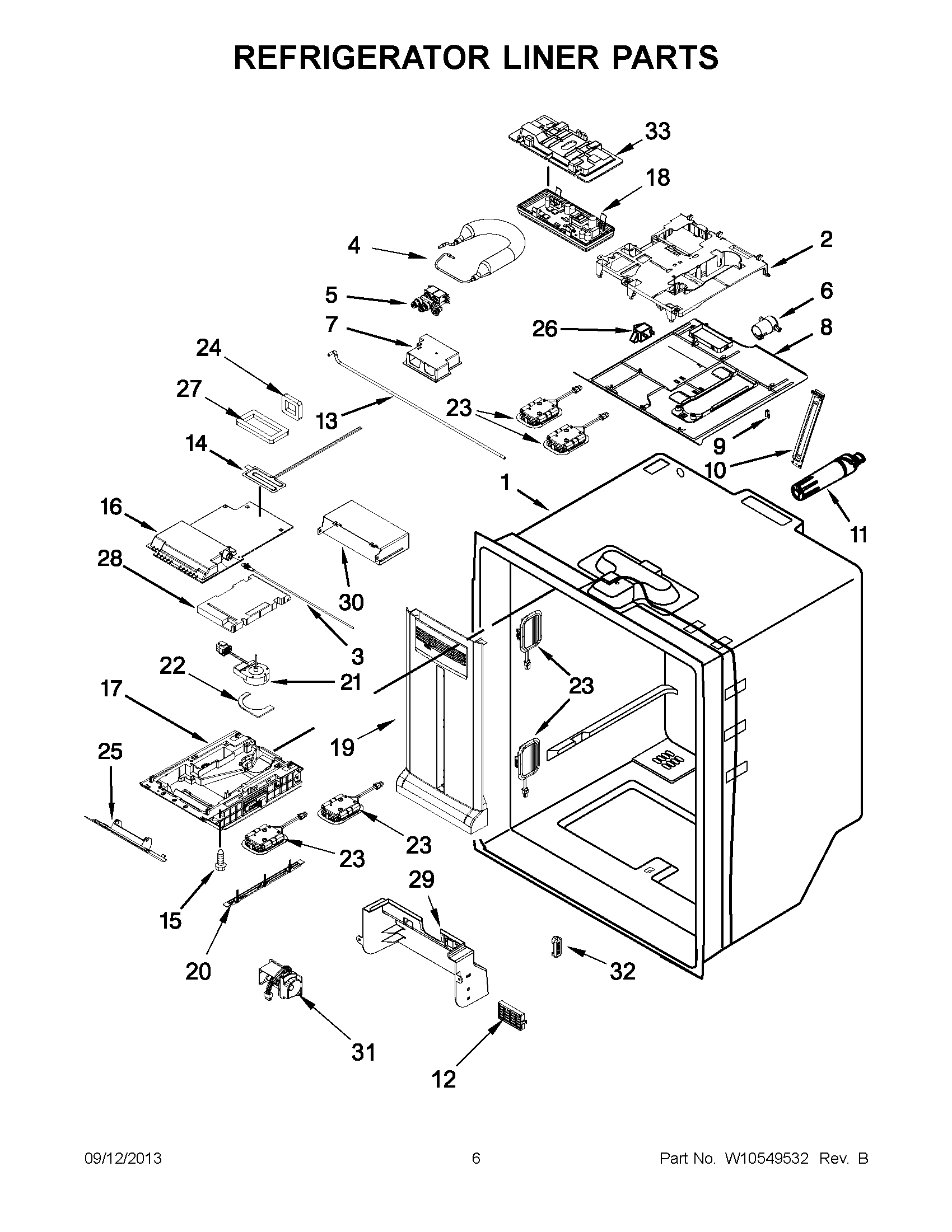 04 - REFRIGERATOR LINER PARTS