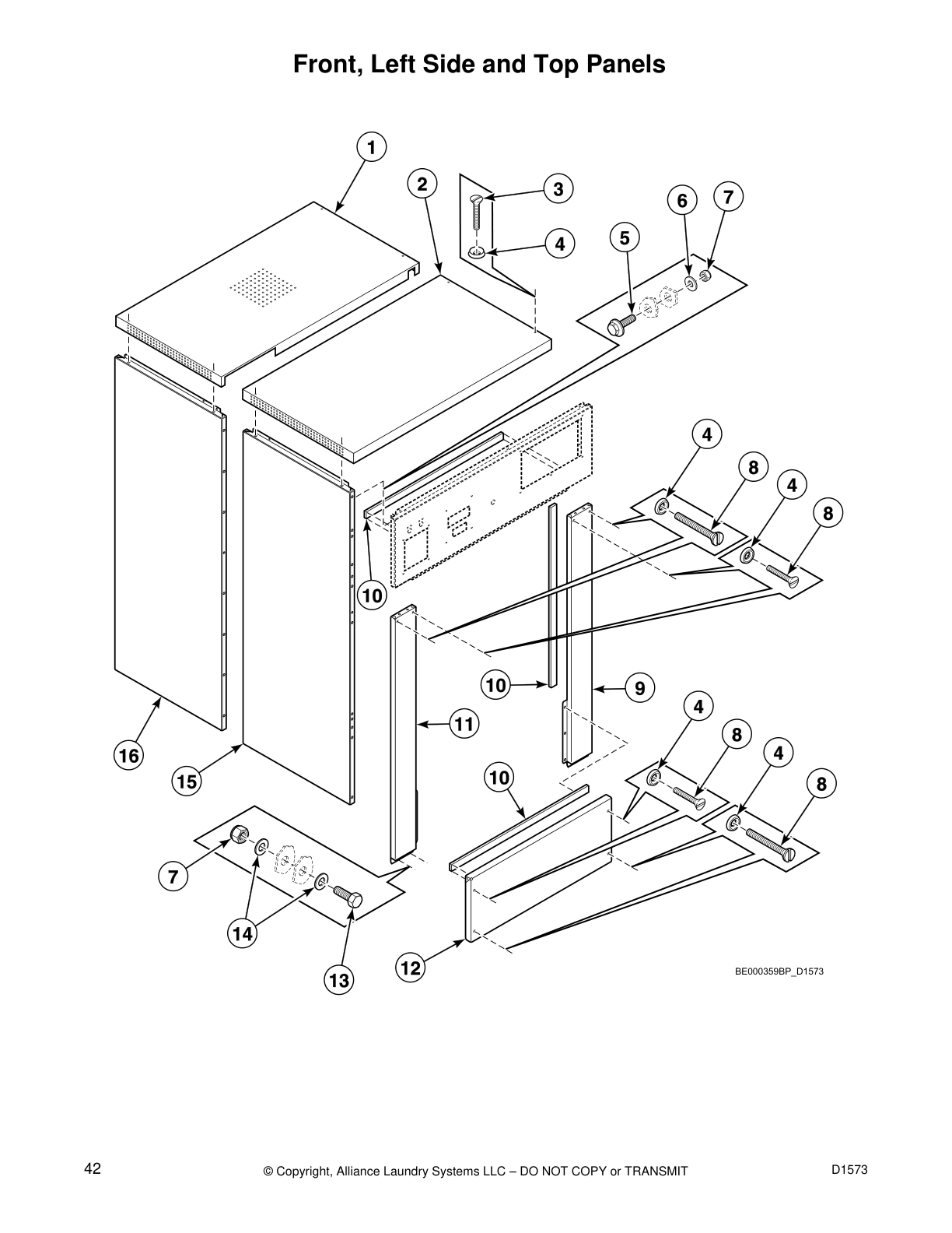 Front, Left Side and Top Panels