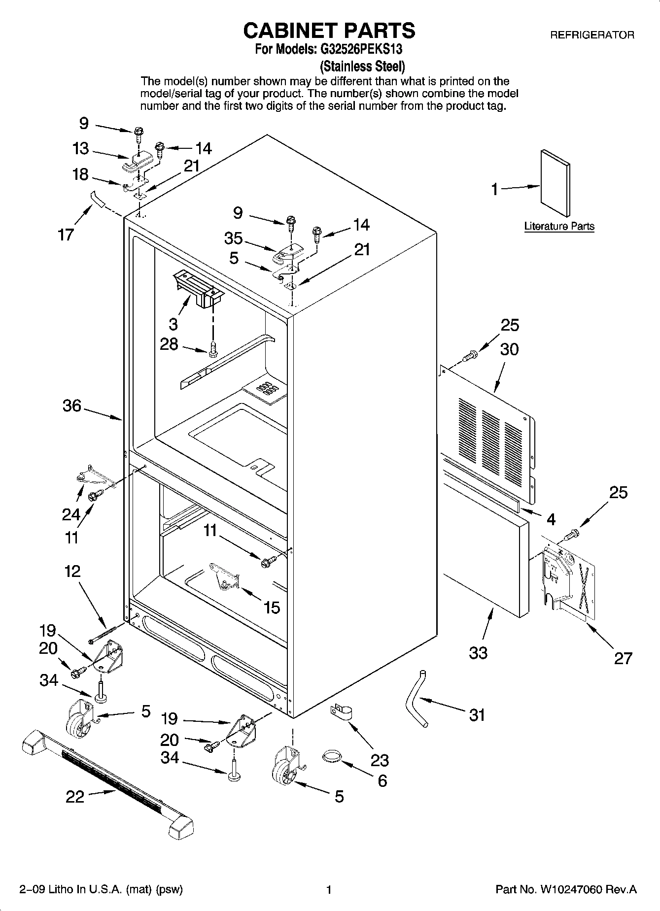 01 - CABINET PARTS