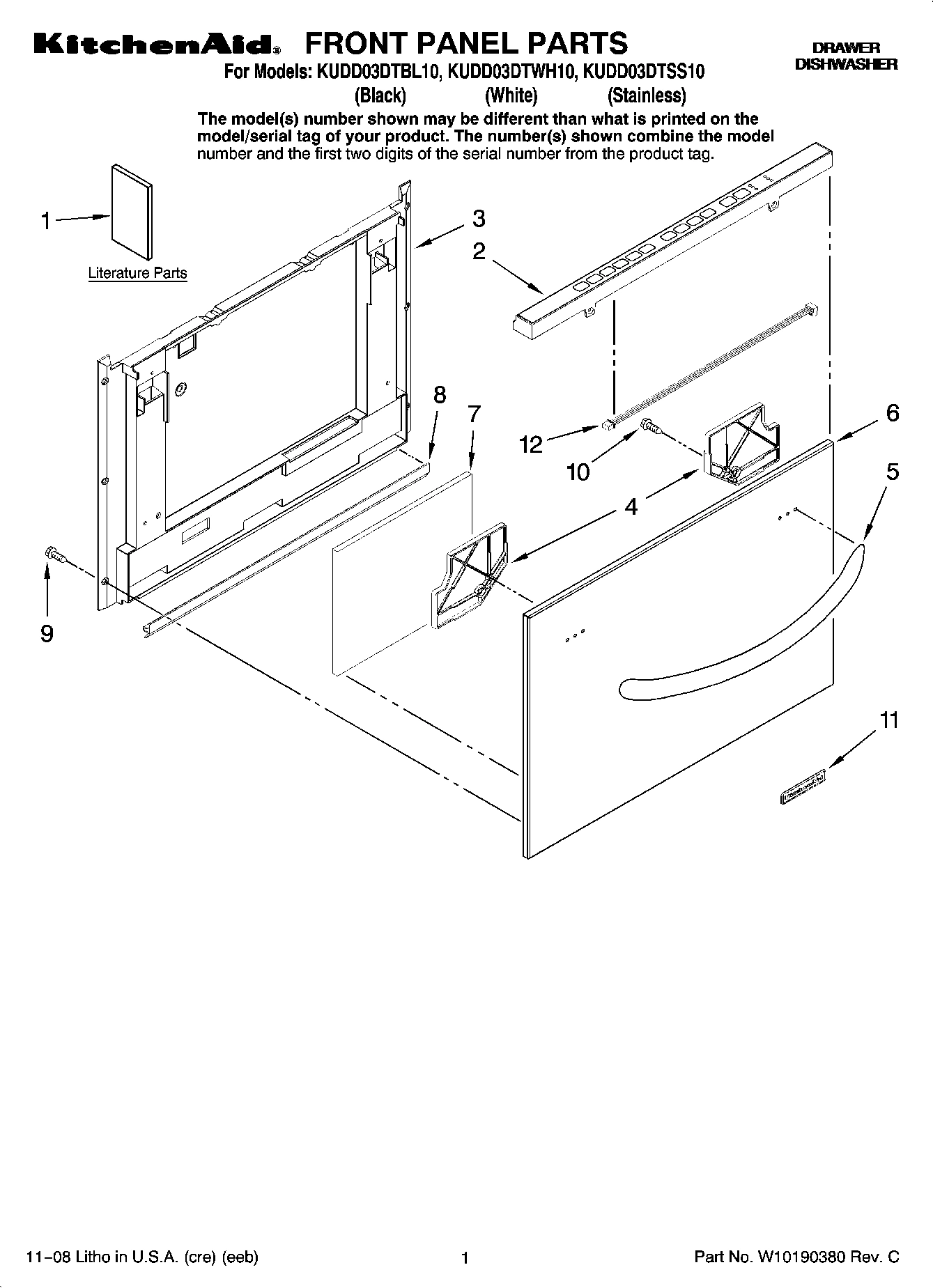 01 - FRONT PANEL PARTS