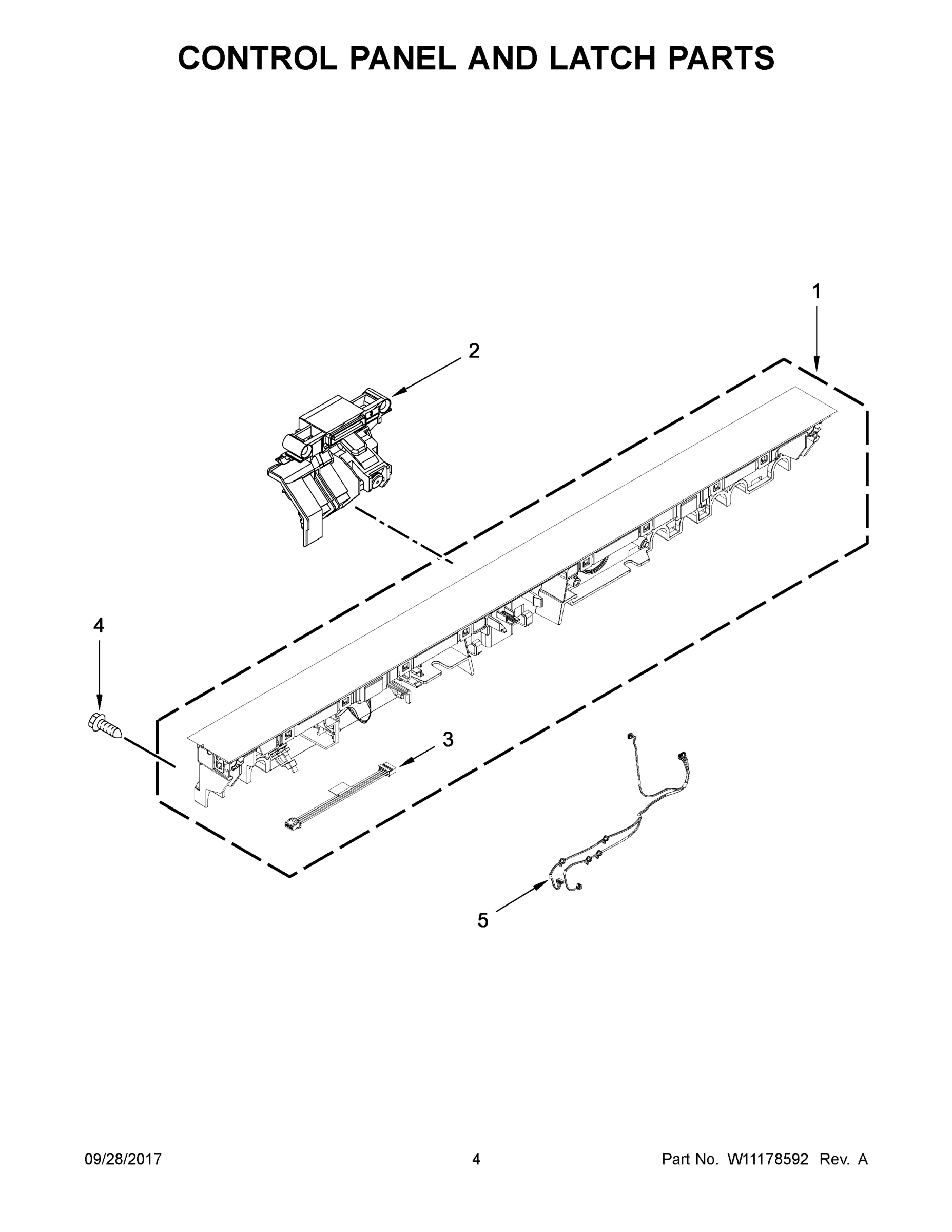 03 - CONTROL PANEL AND LATCH PARTS
