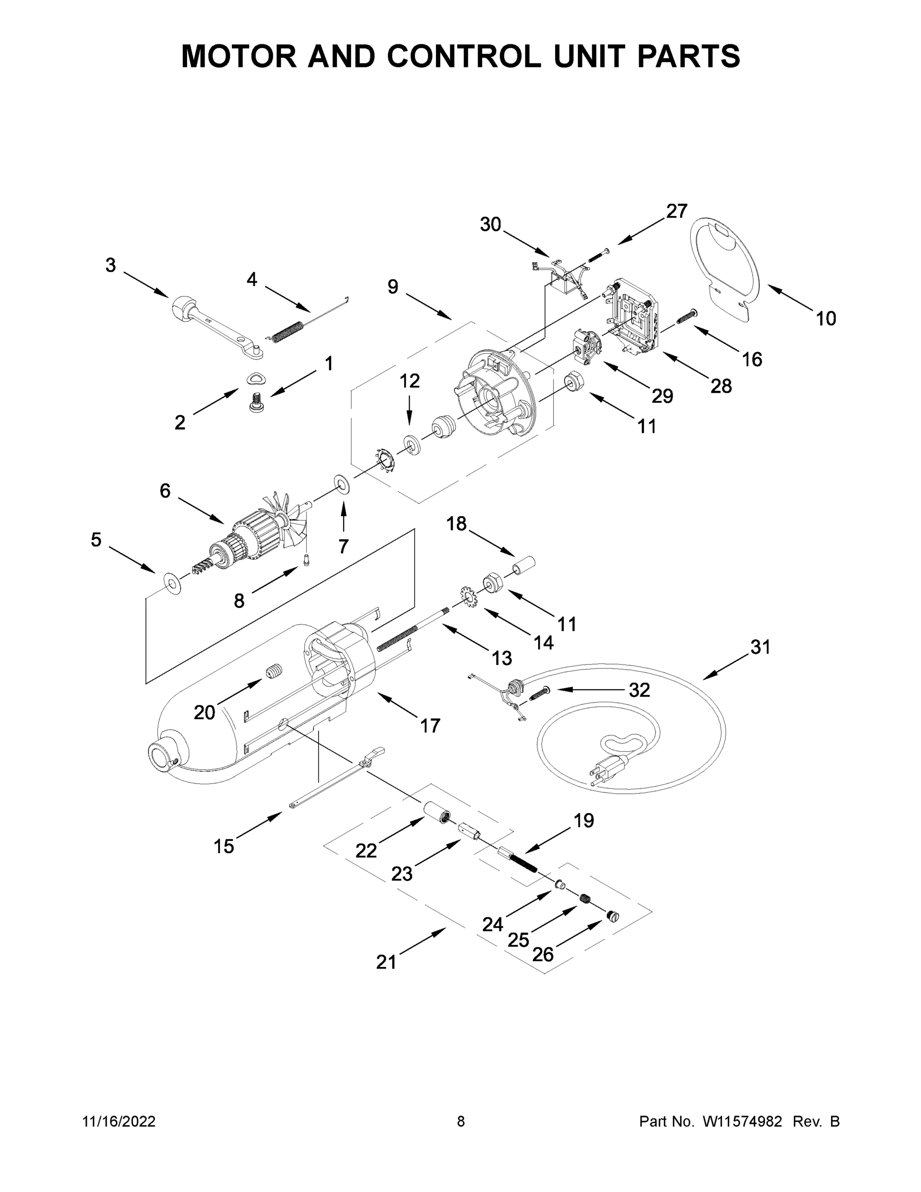 05 - MOTOR AND CONTROL UNIT PARTS