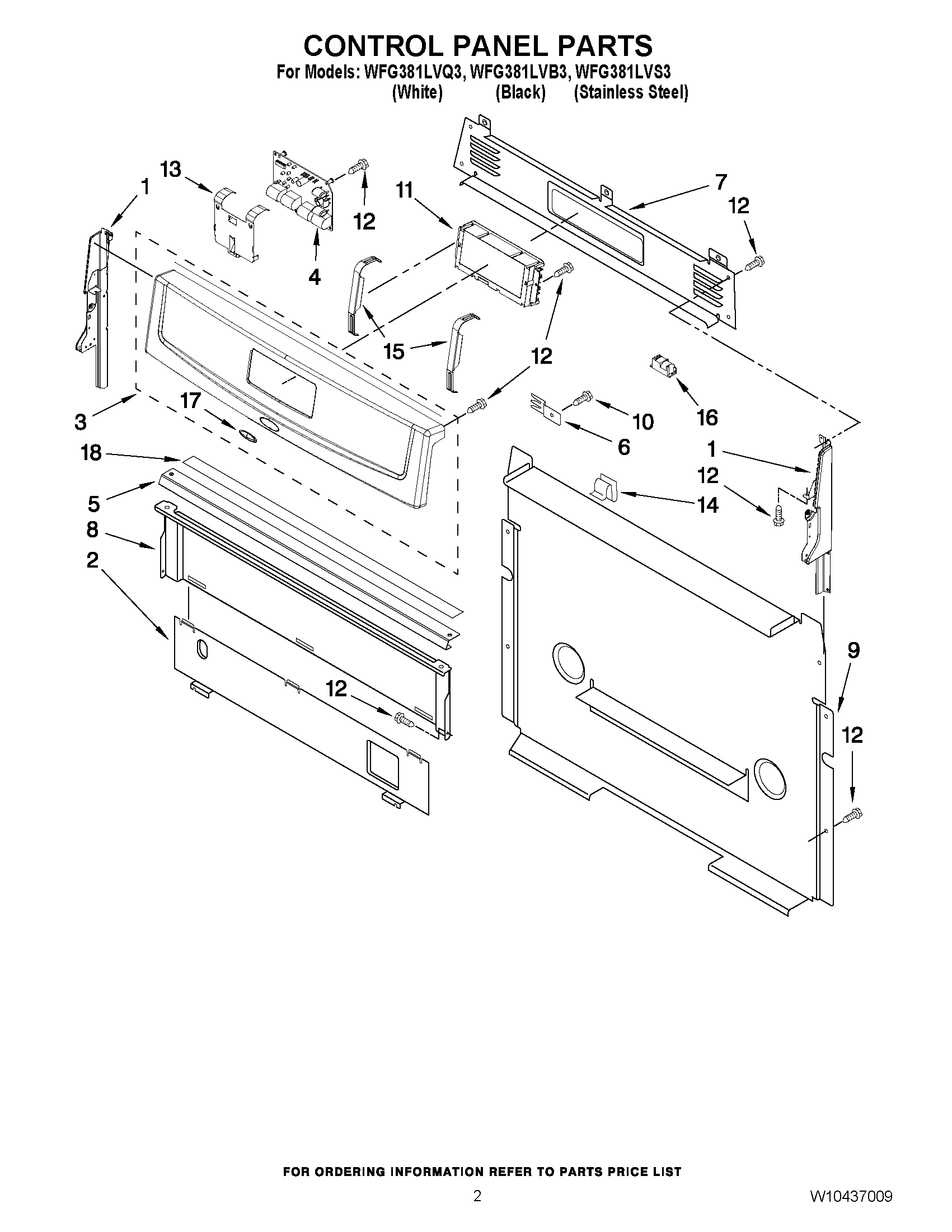 02 - CONTROL PANEL PARTS