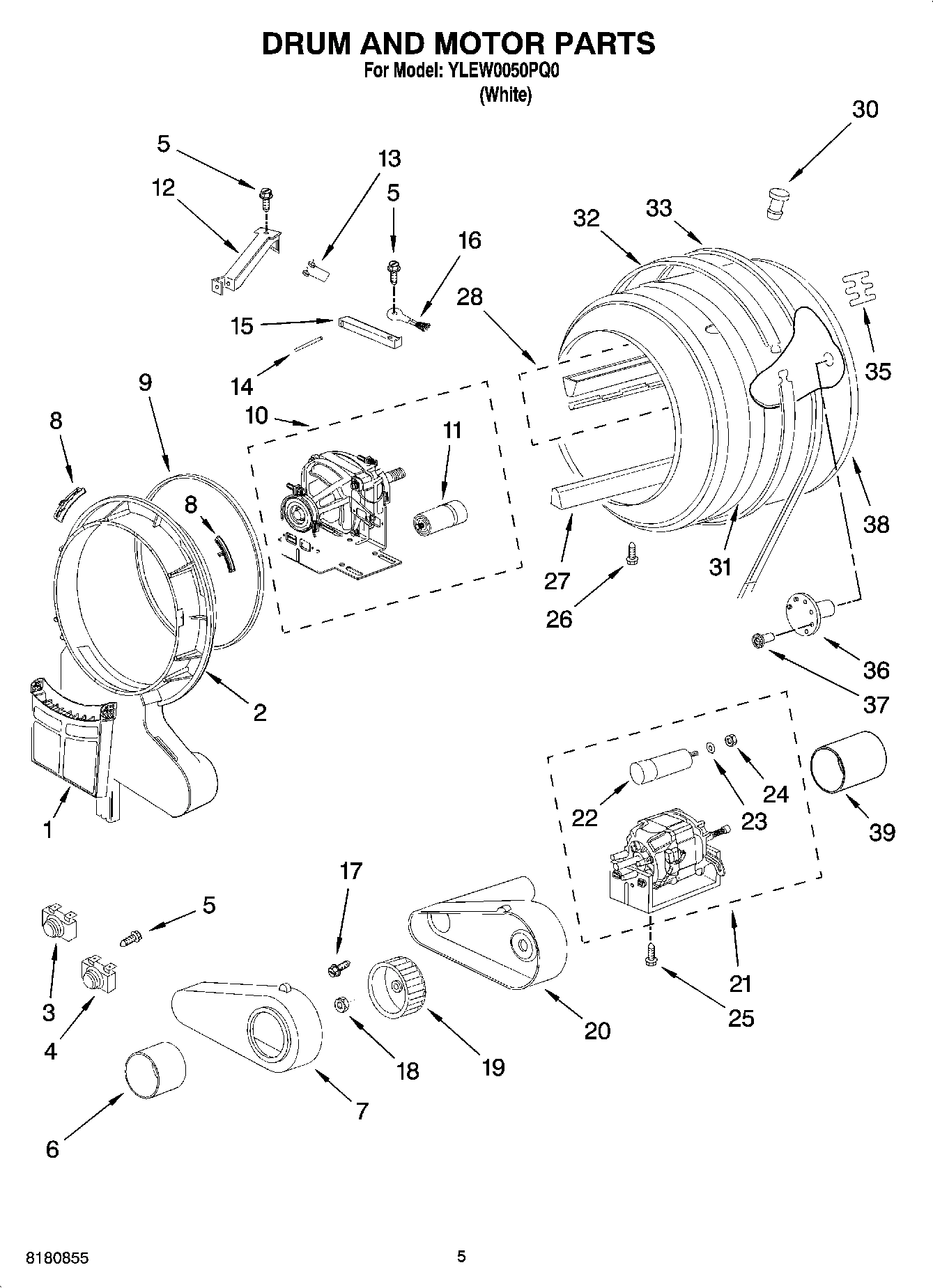 03 - DRUM AND MOTOR PARTS, OPTIONAL PARTS (NOT INCLUDED)