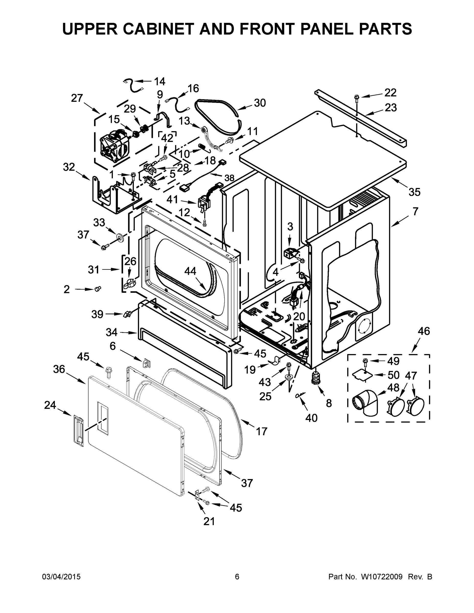 04 - UPPER CABINET AND FRONT PANEL PARTS