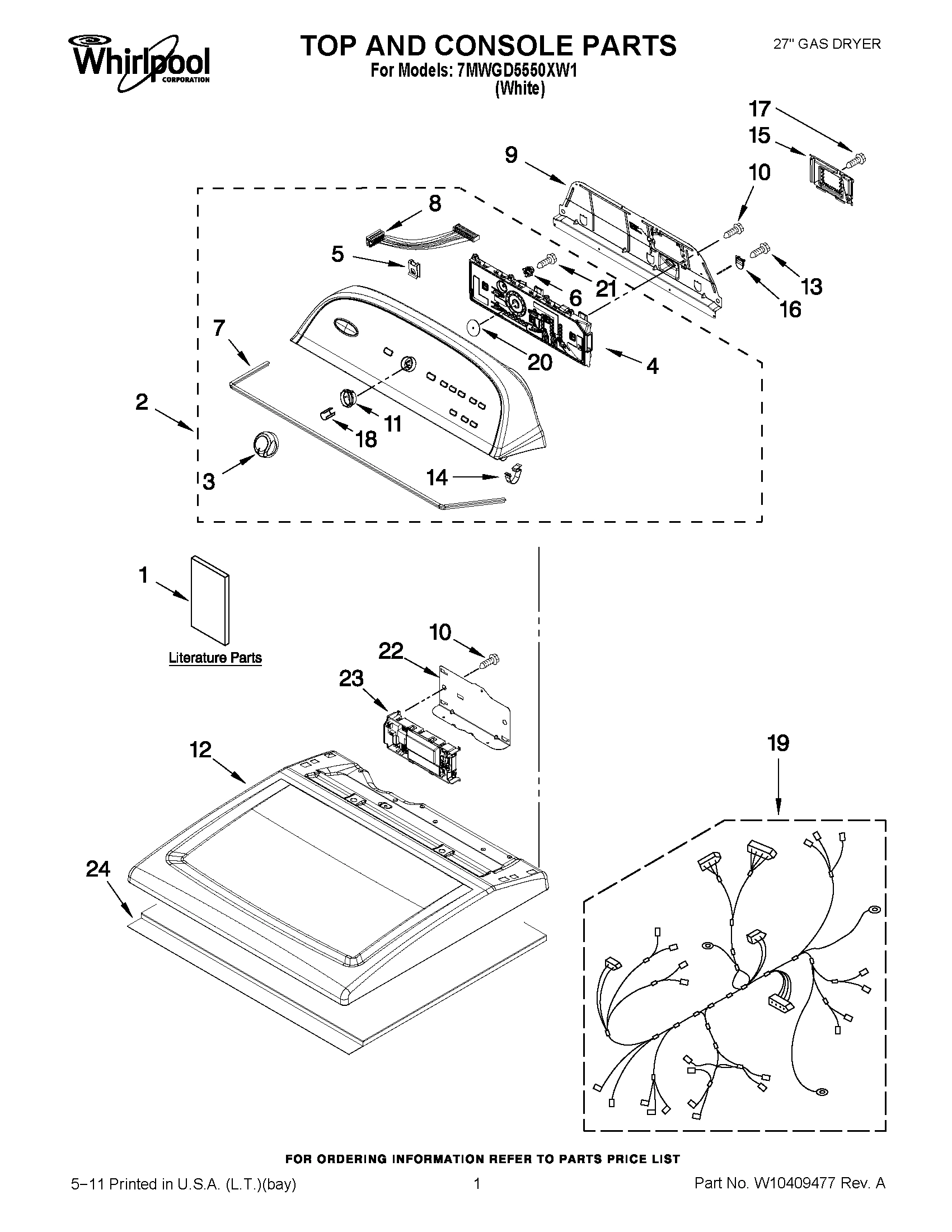 01 - TOP AND CONSOLE PARTS