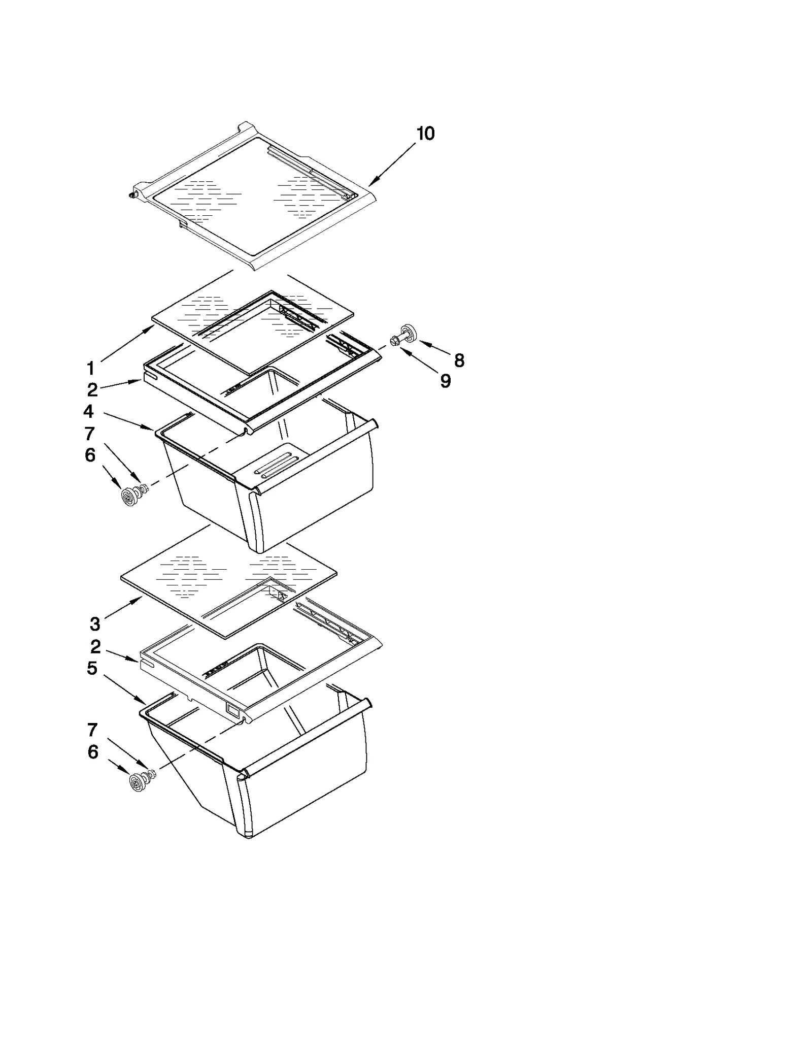 REFRIGERATOR SHELF PARTS
