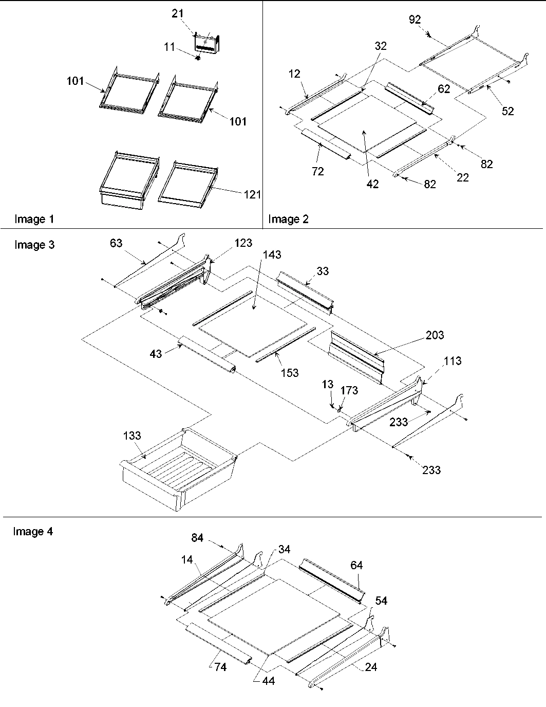 11 - Refrig. Feature, Shelf, & Deli Assy