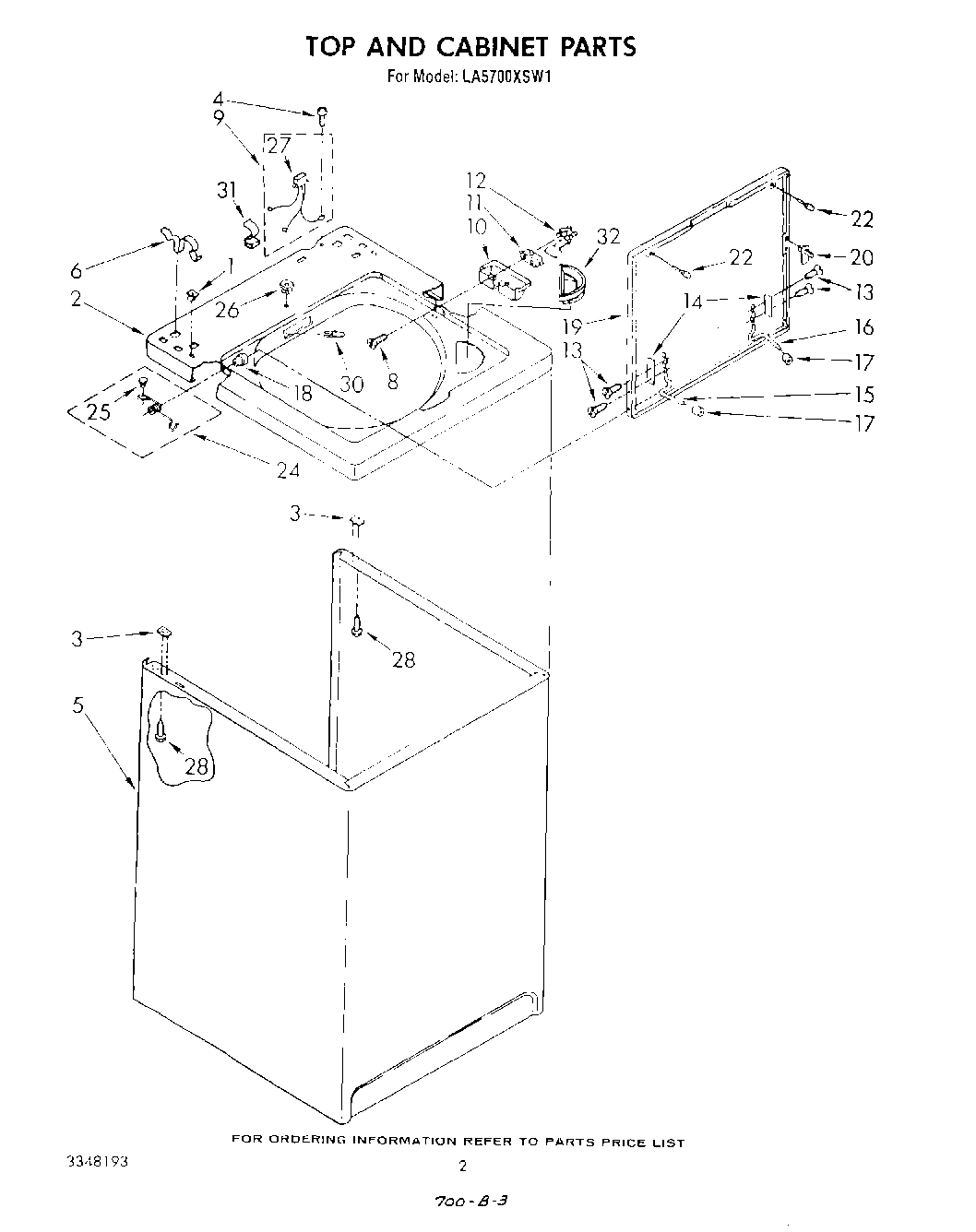02 - TOP AND CABINET , LITERATURE AND OPTIONAL