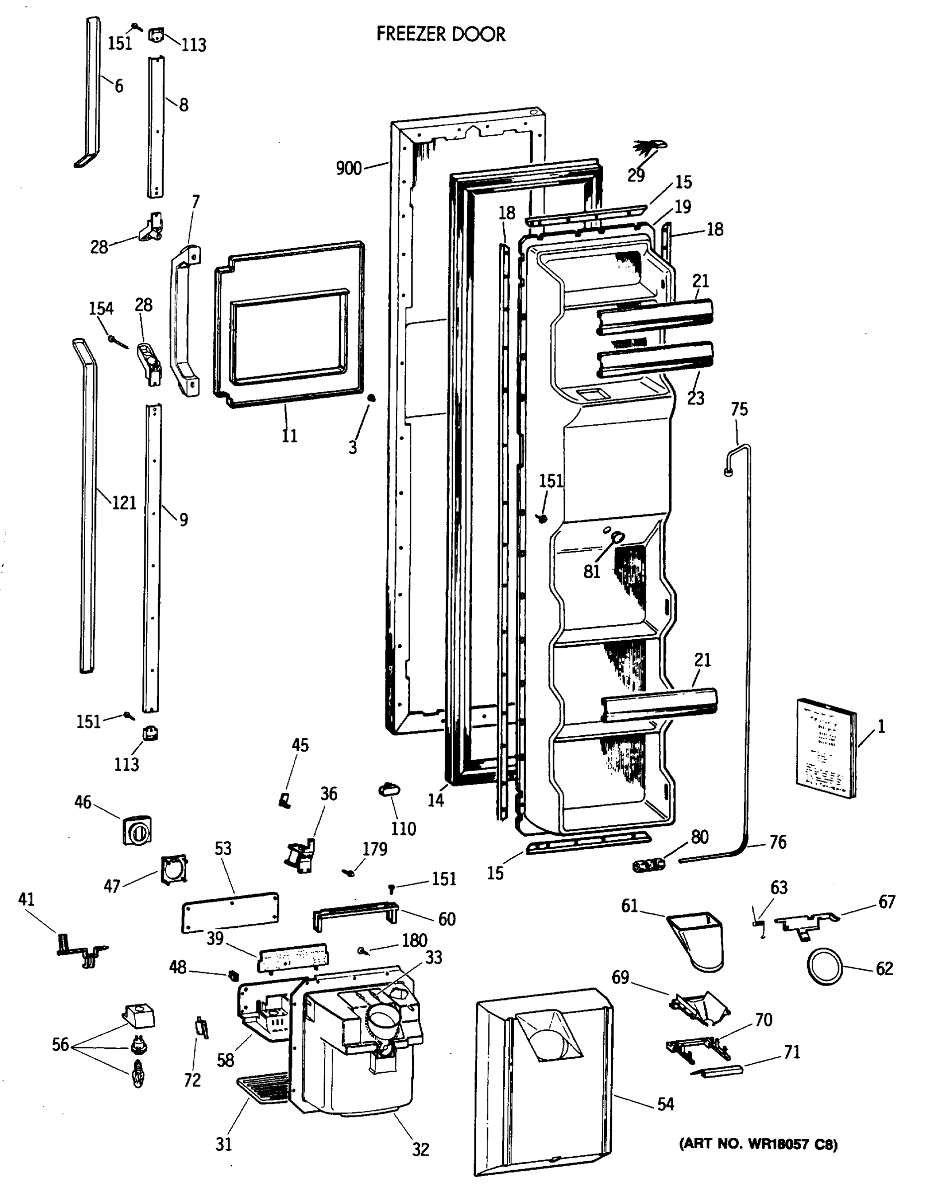 FREEZER DOOR