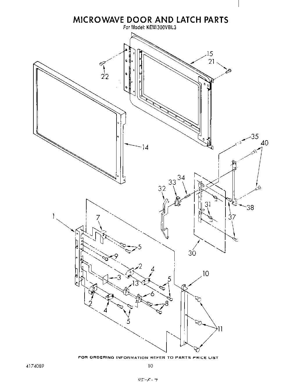 06 - MICROWAVE DOOR AND LATCH
