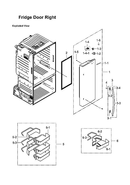 Right Refrigerator Door Parts