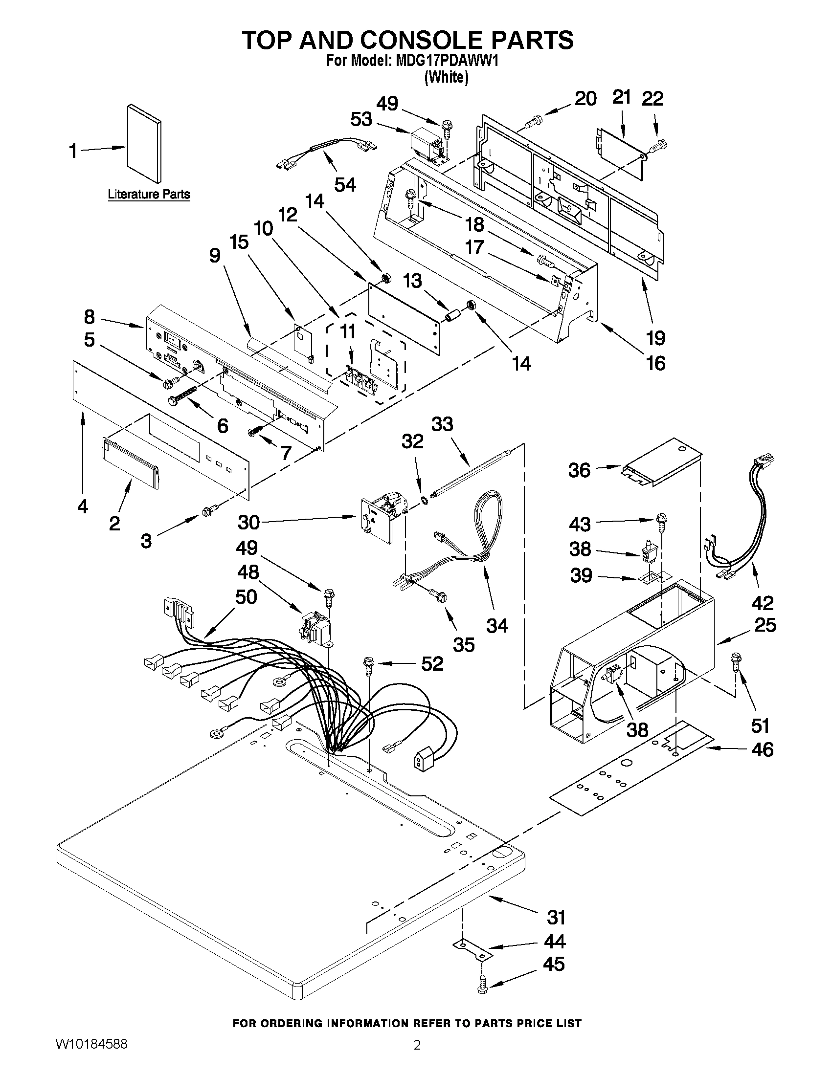 01 - TOP AND CONSOLE PARTS