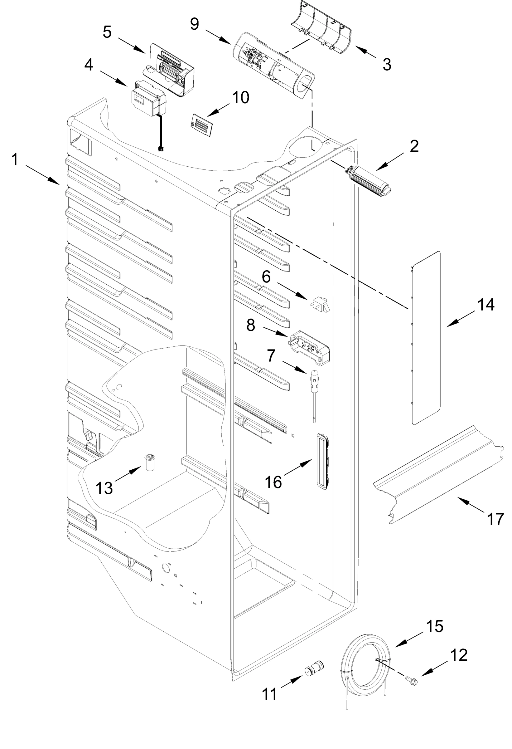 REFRIGERATOR LINER PARTS