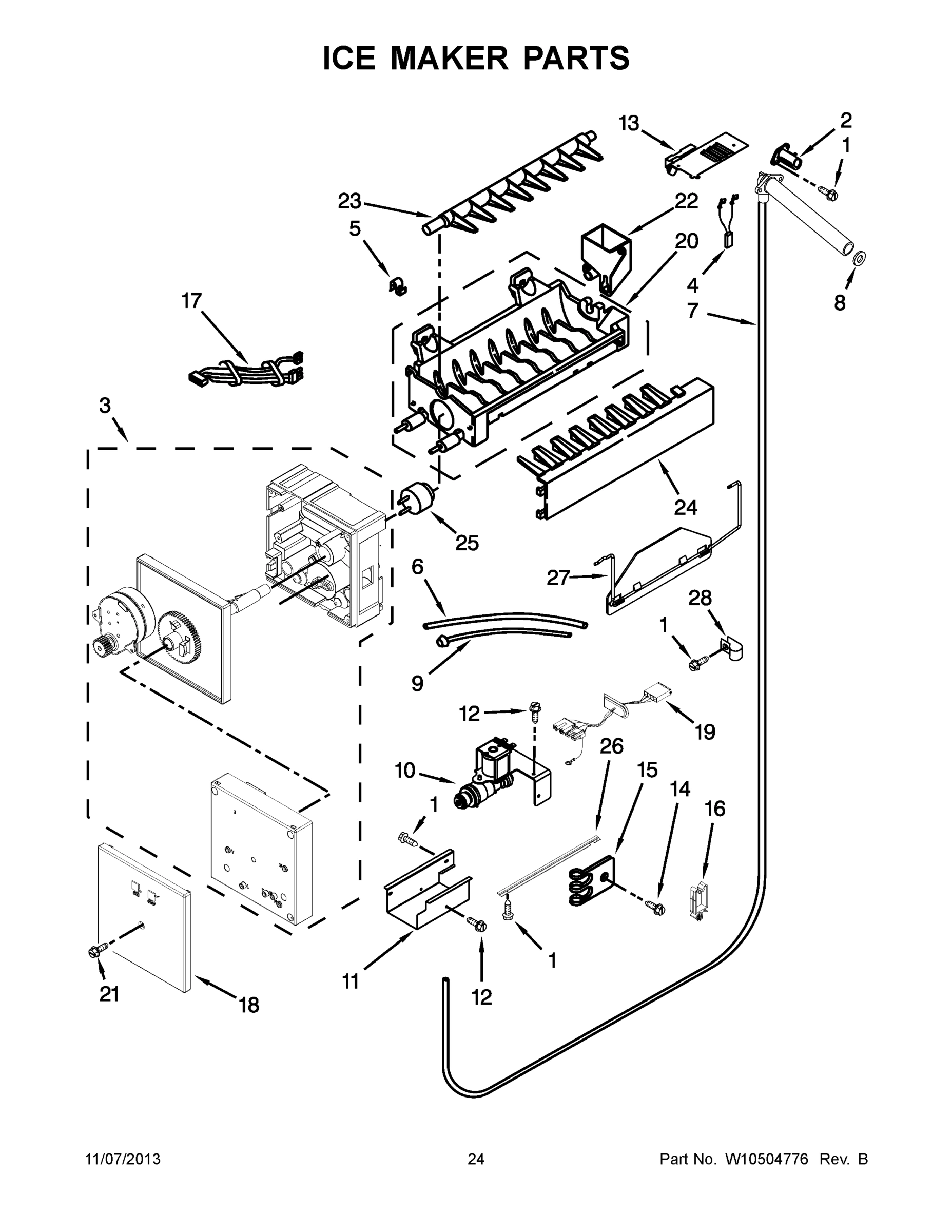 13 - ICE MAKER PARTS