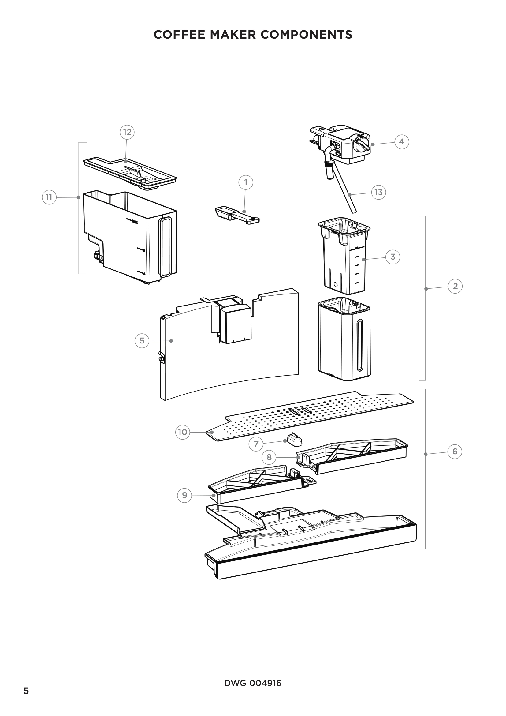 COFFEE MAKER COMPONENTS