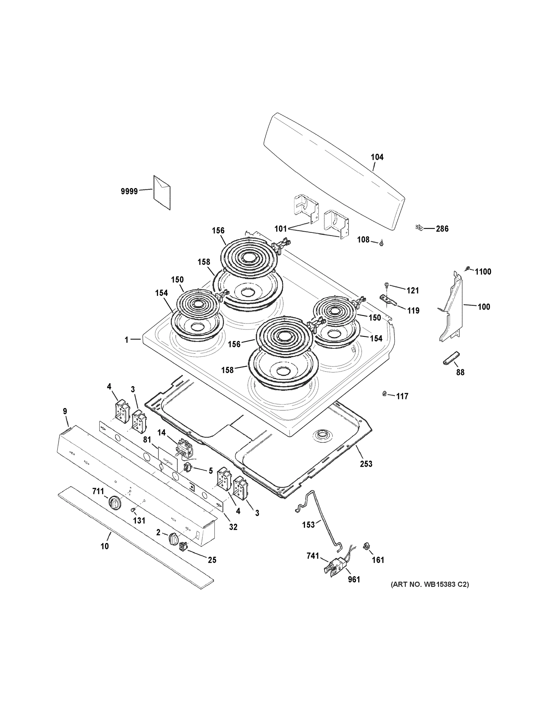 CONTROL PANEL & COOKTOP