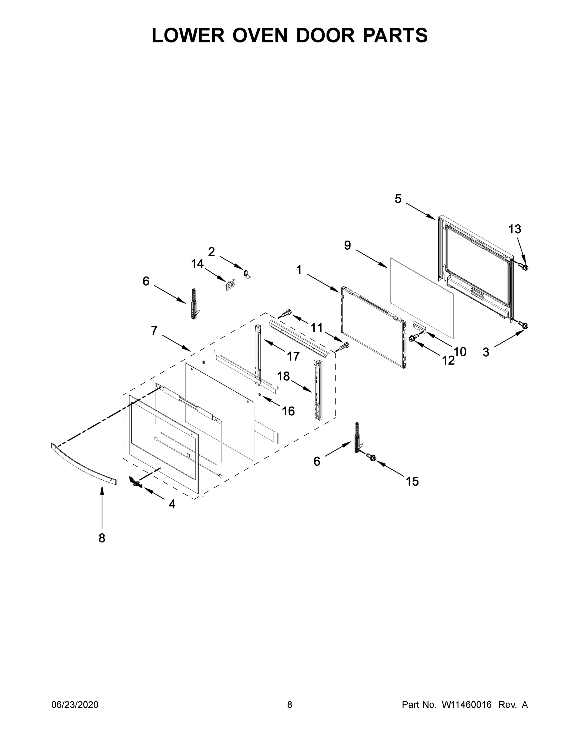 05 - LOWER OVEN DOOR PARTS
