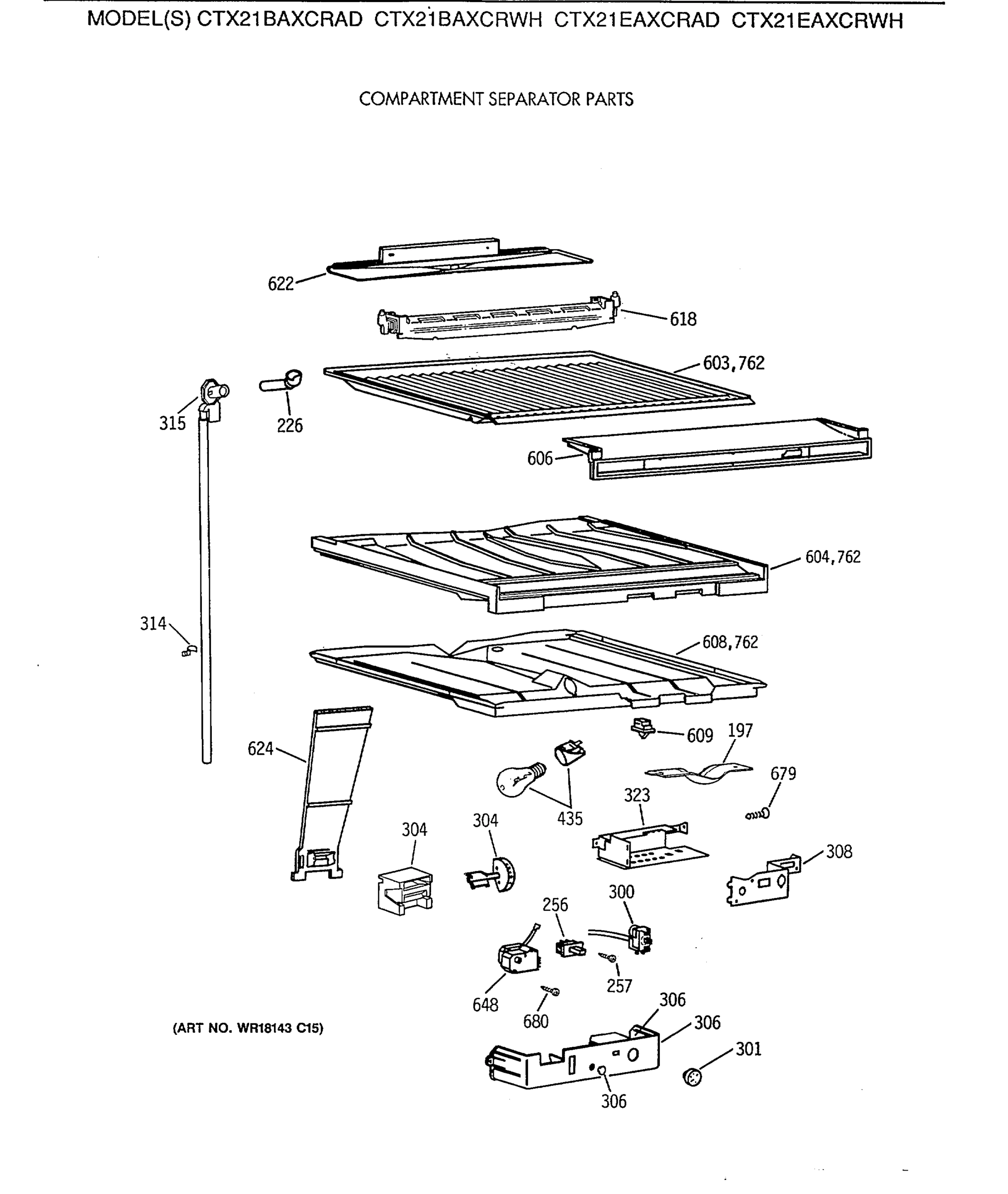 COMPARTMENT SEPARATOR PARTS