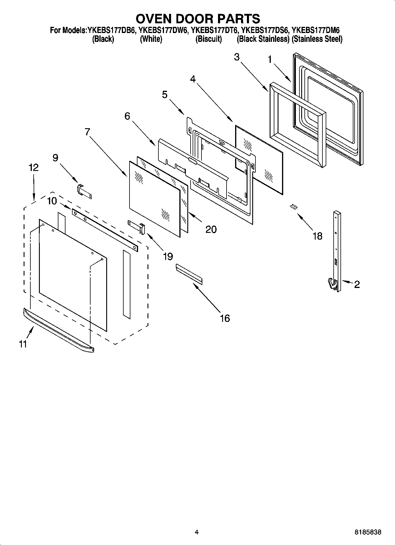 03 - OVEN DOOR PARTS