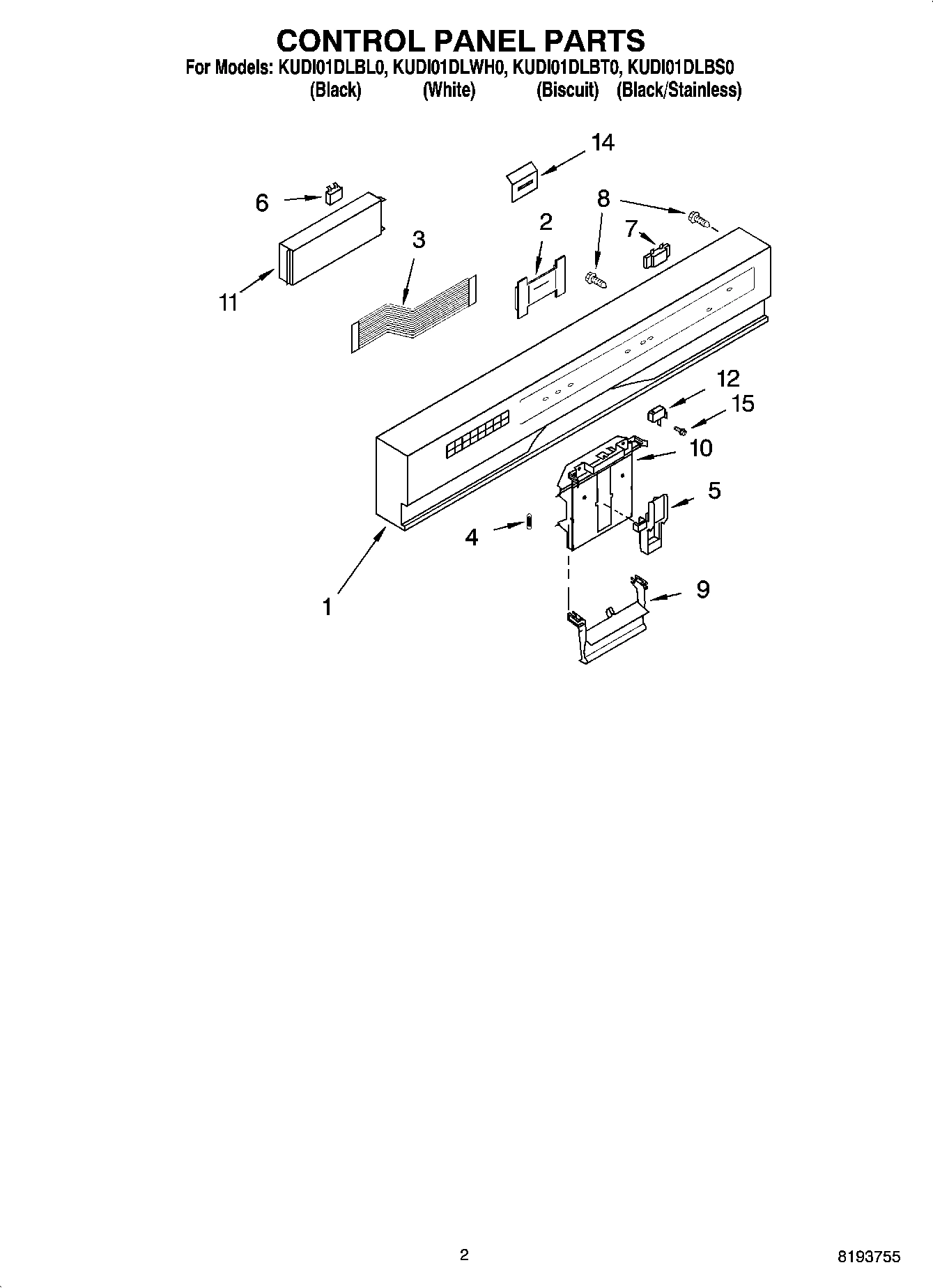02 - CONTROL PANEL PARTS