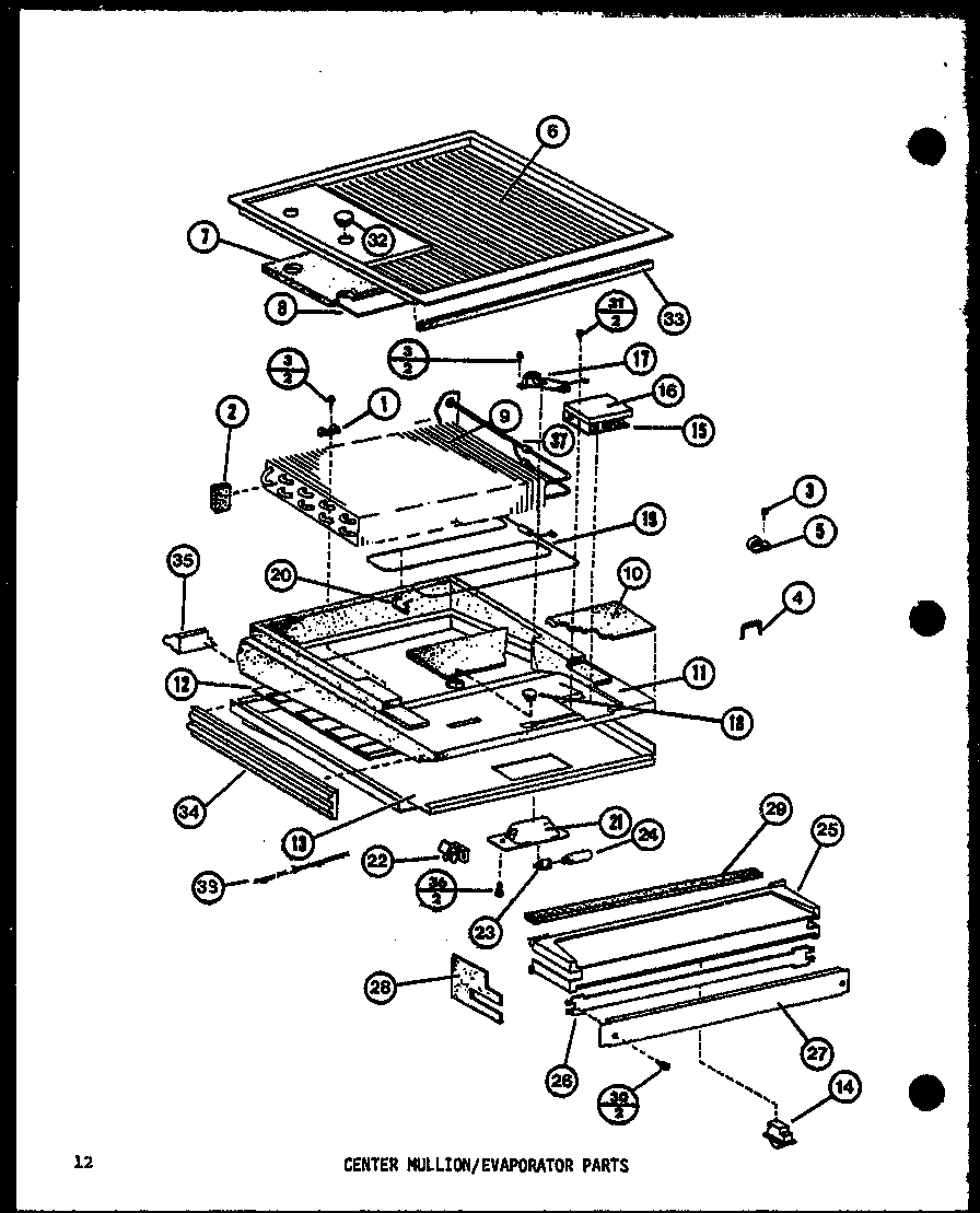 01 - CENTER MULLION/EVAP PARTS