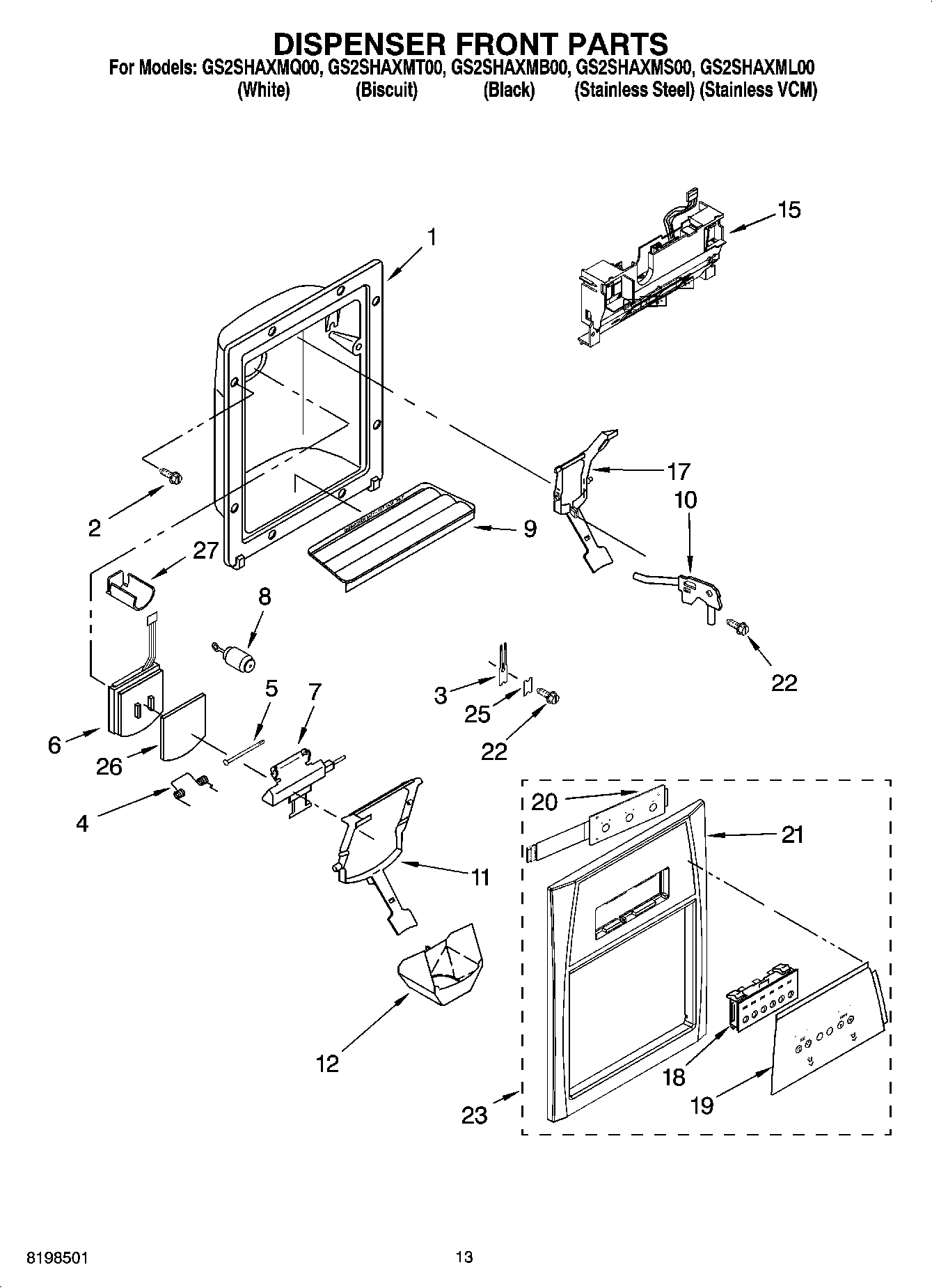 08 - DISPENSER FRONT PARTS