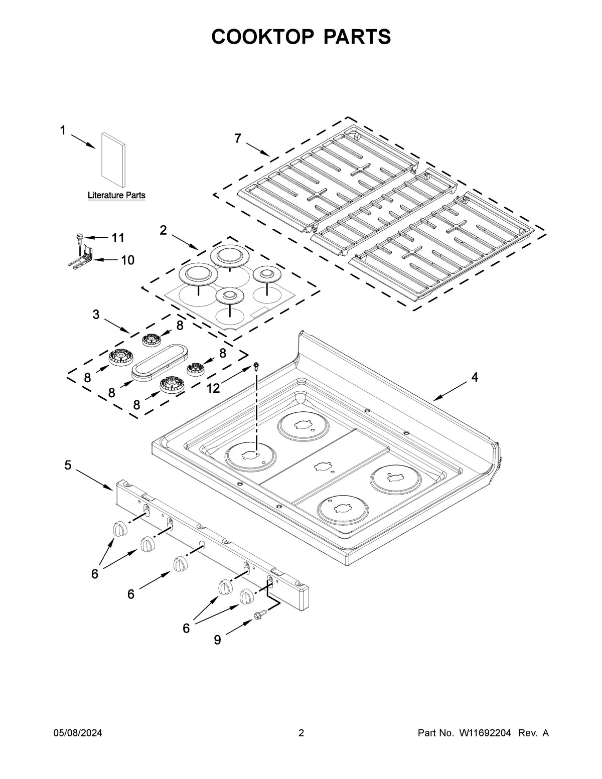 02 - COOKTOP PARTS