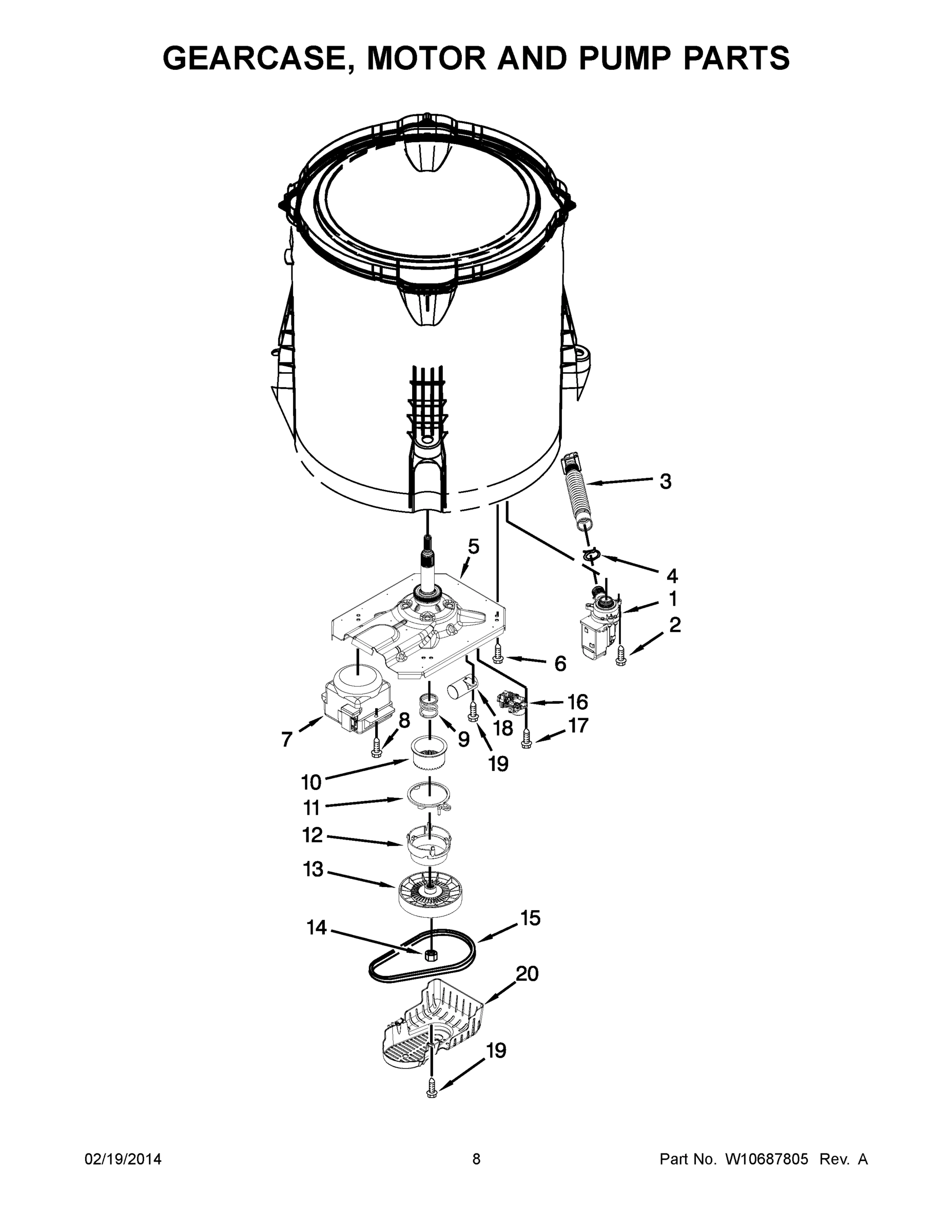 05 - GEARCASE, MOTOR AND PUMP PARTS