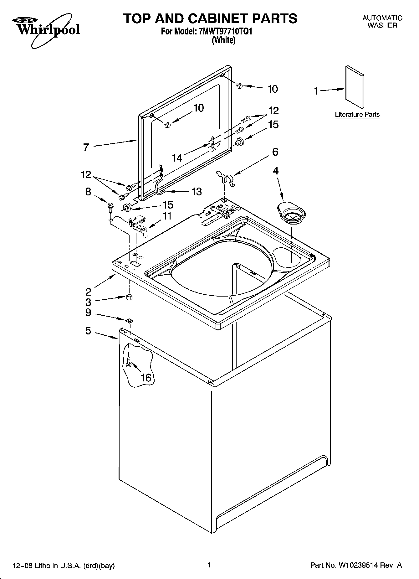 01 - TOP AND CABINET PARTS