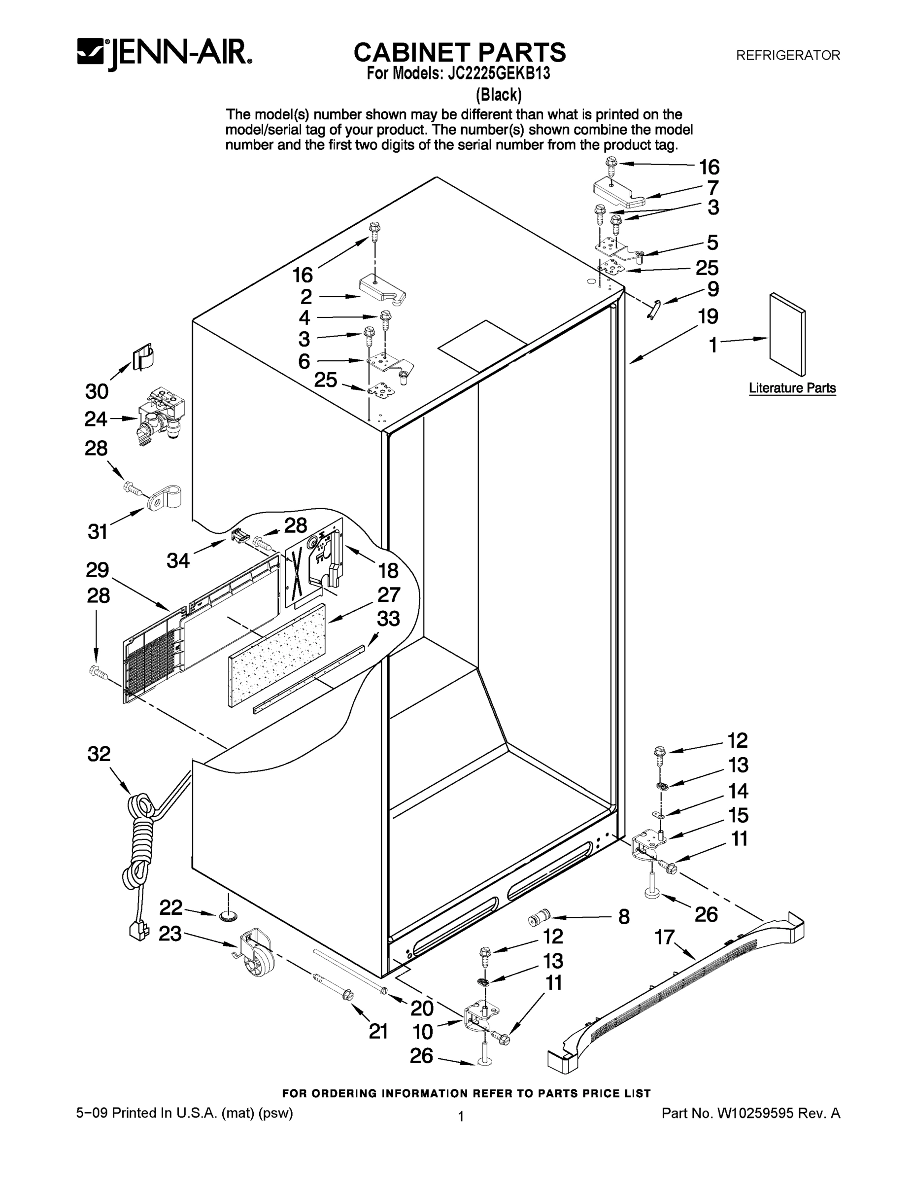 01 - CABINET PARTS