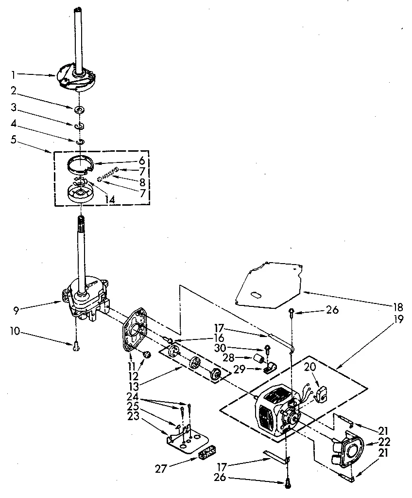 BRAKE, CLUTCH, GEARCASE, MOTOR AND PUMP