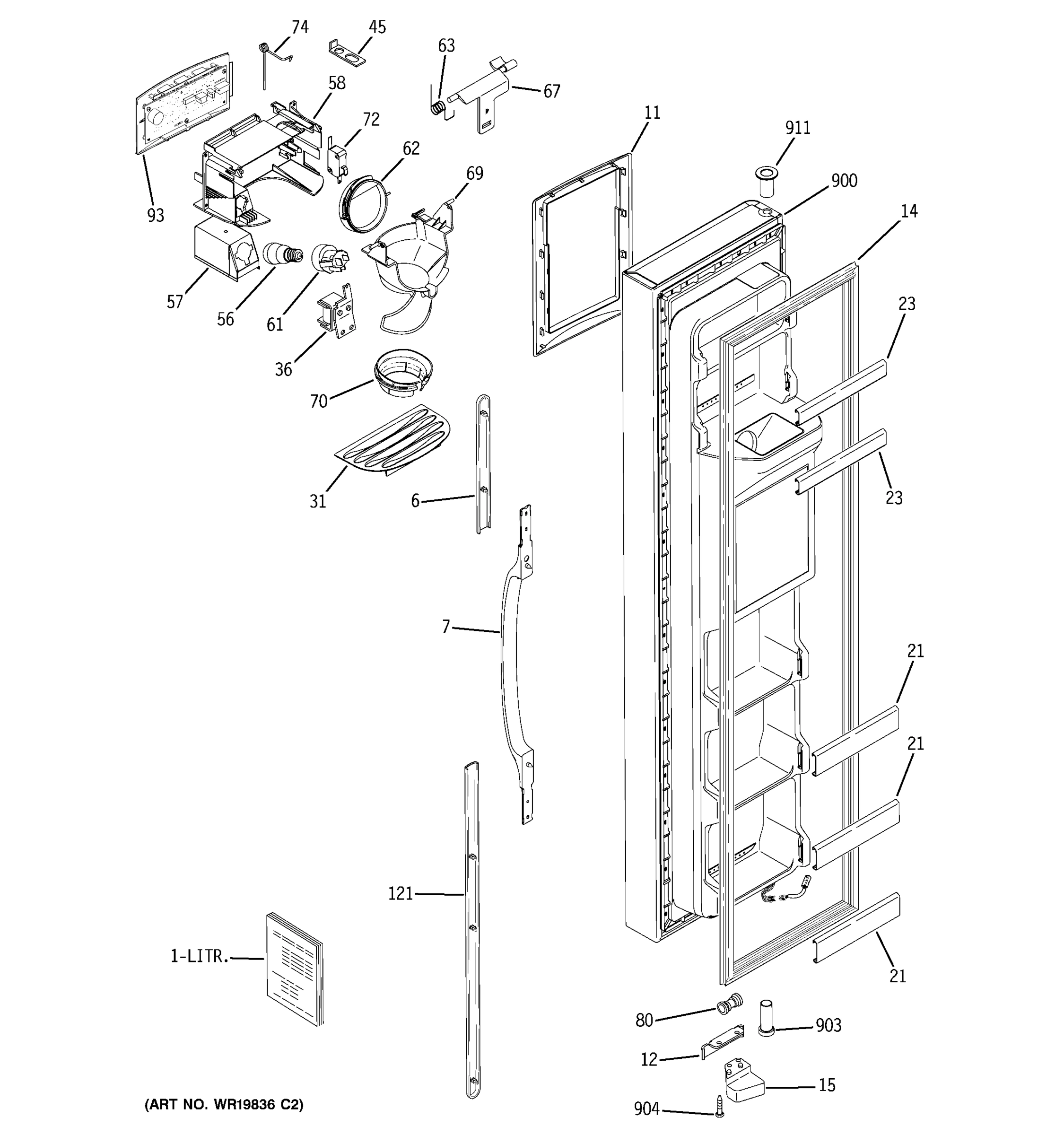 FREEZER DOOR