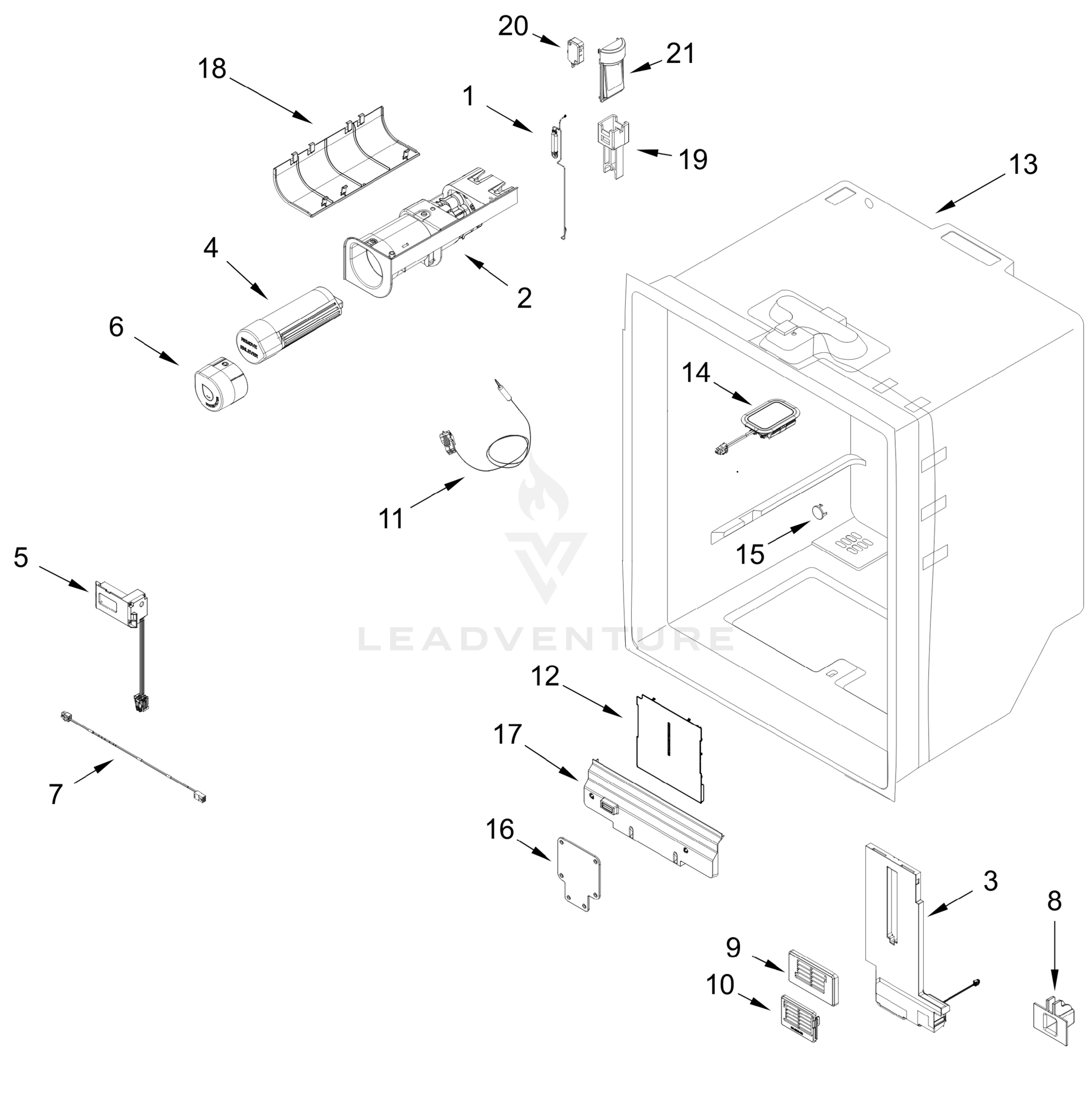 REFRIGERATOR LINER PARTS